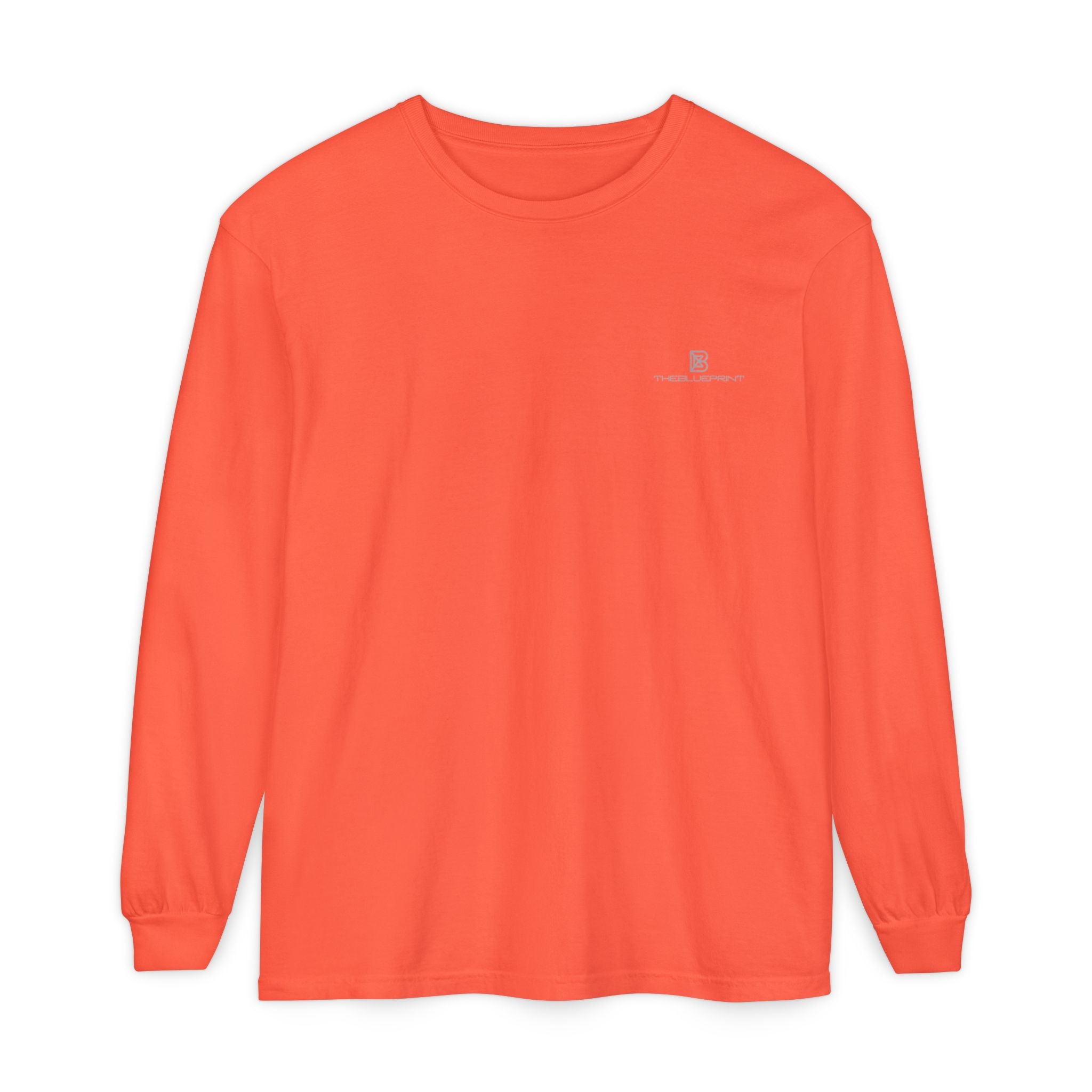 Minimalist White Long Sleeve Tee — Subtle Chest Logo