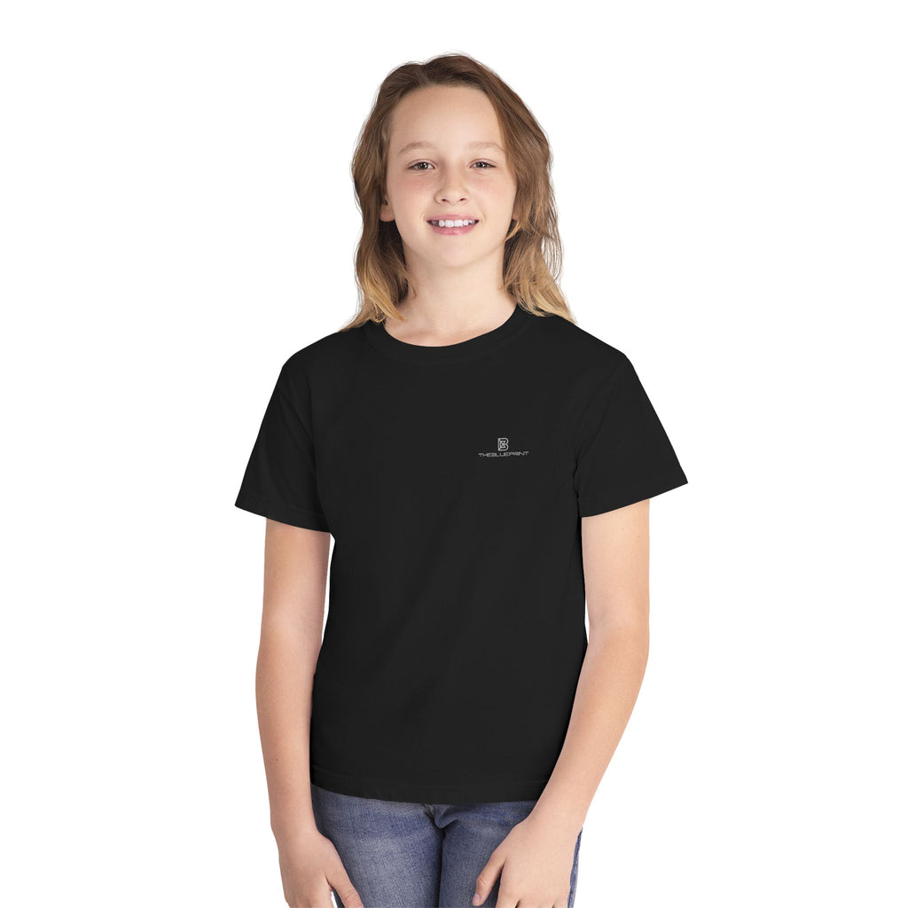 Youth Tee — Minimal Pastel Yellow Chest Logo Kids T-Shirt