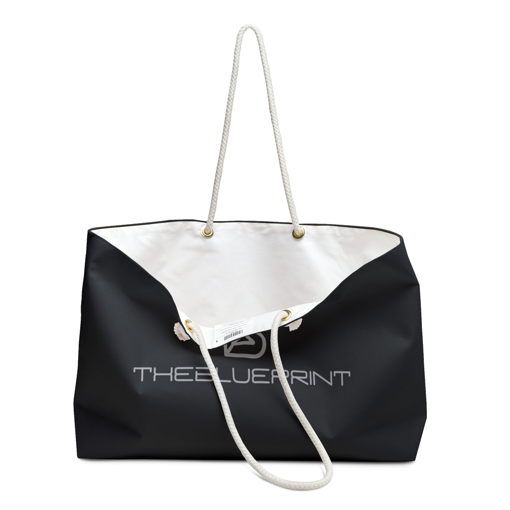 The Blueprint Logo Weekender Bag – Black Canvas Travel Tote
