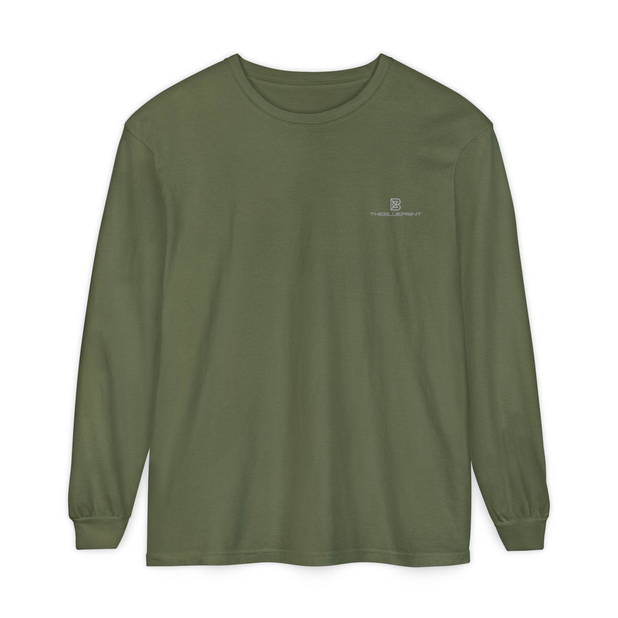 Minimalist White Long Sleeve Tee — Subtle Chest Logo