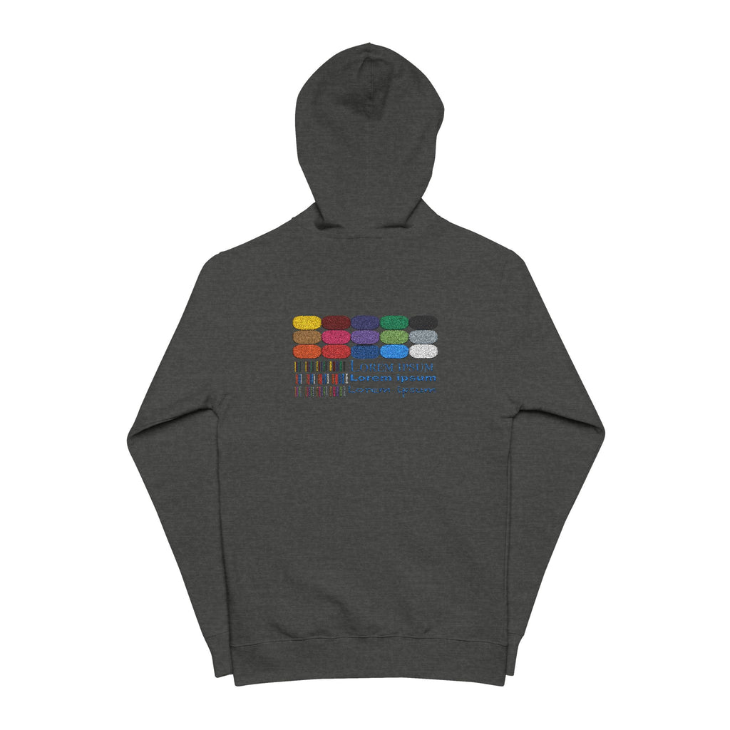 Zip-Up Hoodie with Colorful Drip Rainbow Graphic
