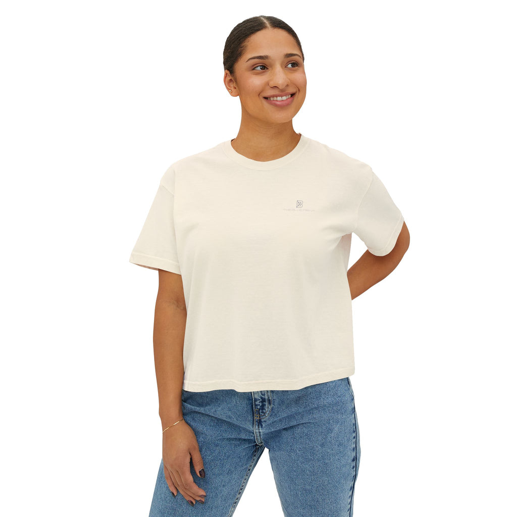 Boxy Tee — Minimal White Women's Cropped T-Shirt
