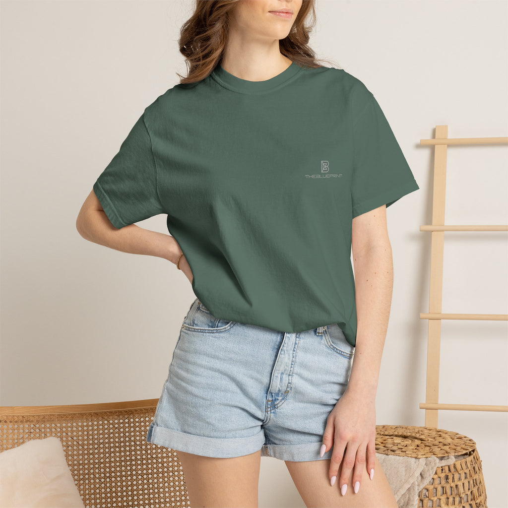 Minimal White T-Shirt with Small Chest Logo — 'B' Monogram Tee