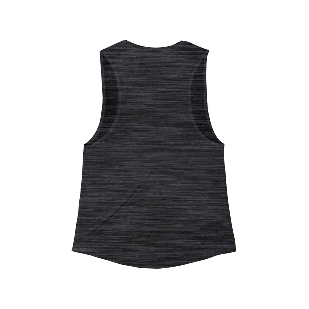 Women's Flowy Scoop Muscle Tank — Minimal Logo Workout Tank Top
