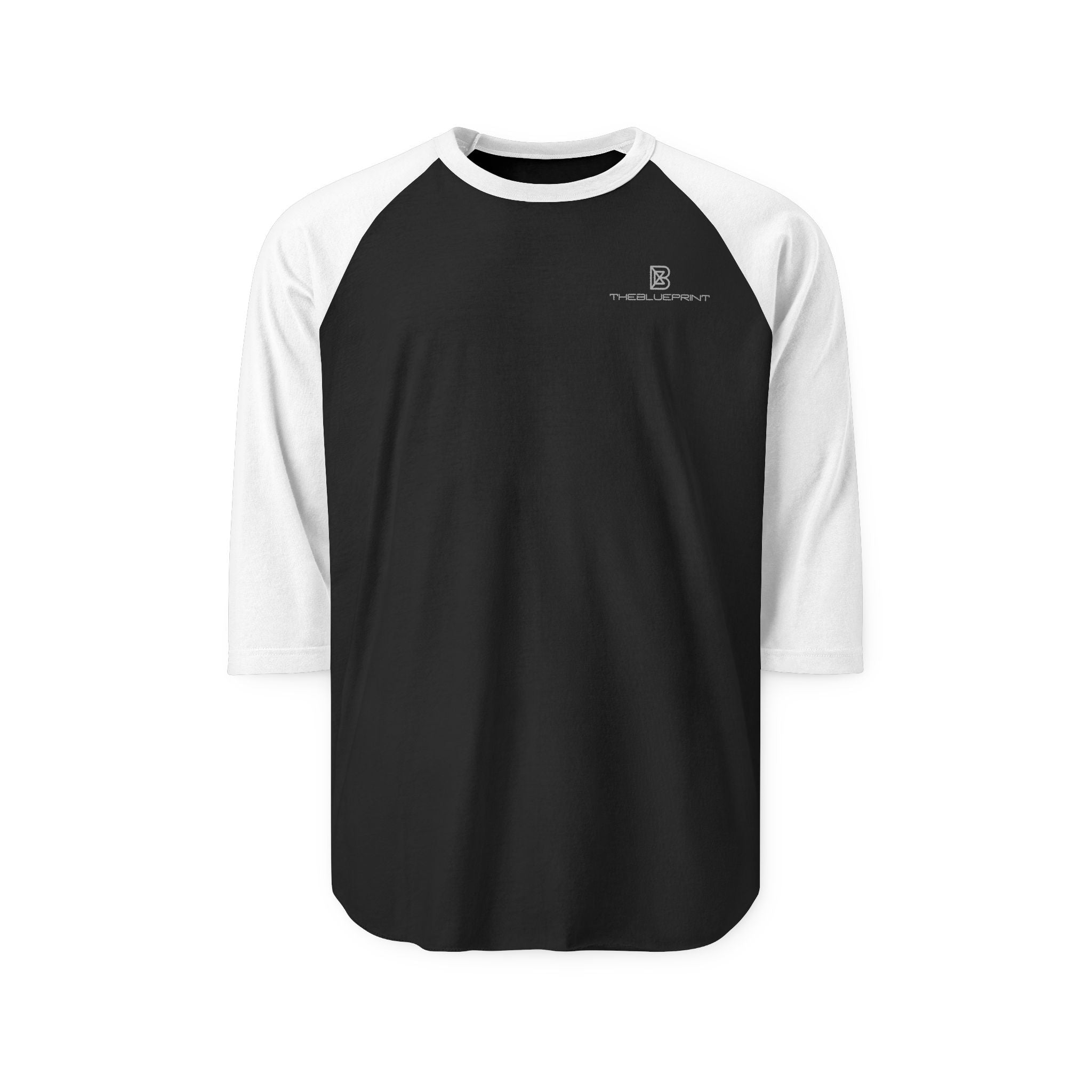 Classic Black & White Raglan Shirt — Minimal Athletic Baseball Tee
