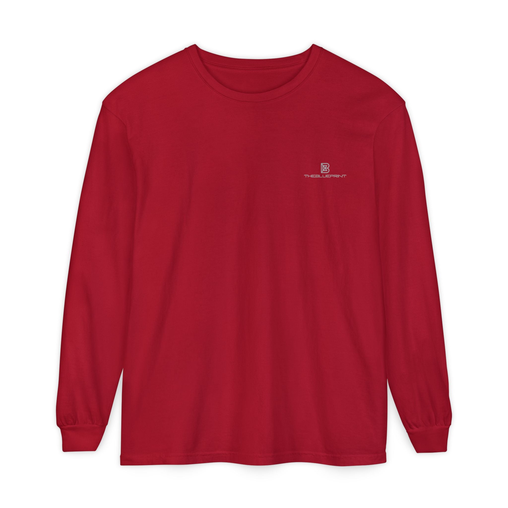 Minimalist White Long Sleeve Tee — Subtle Chest Logo