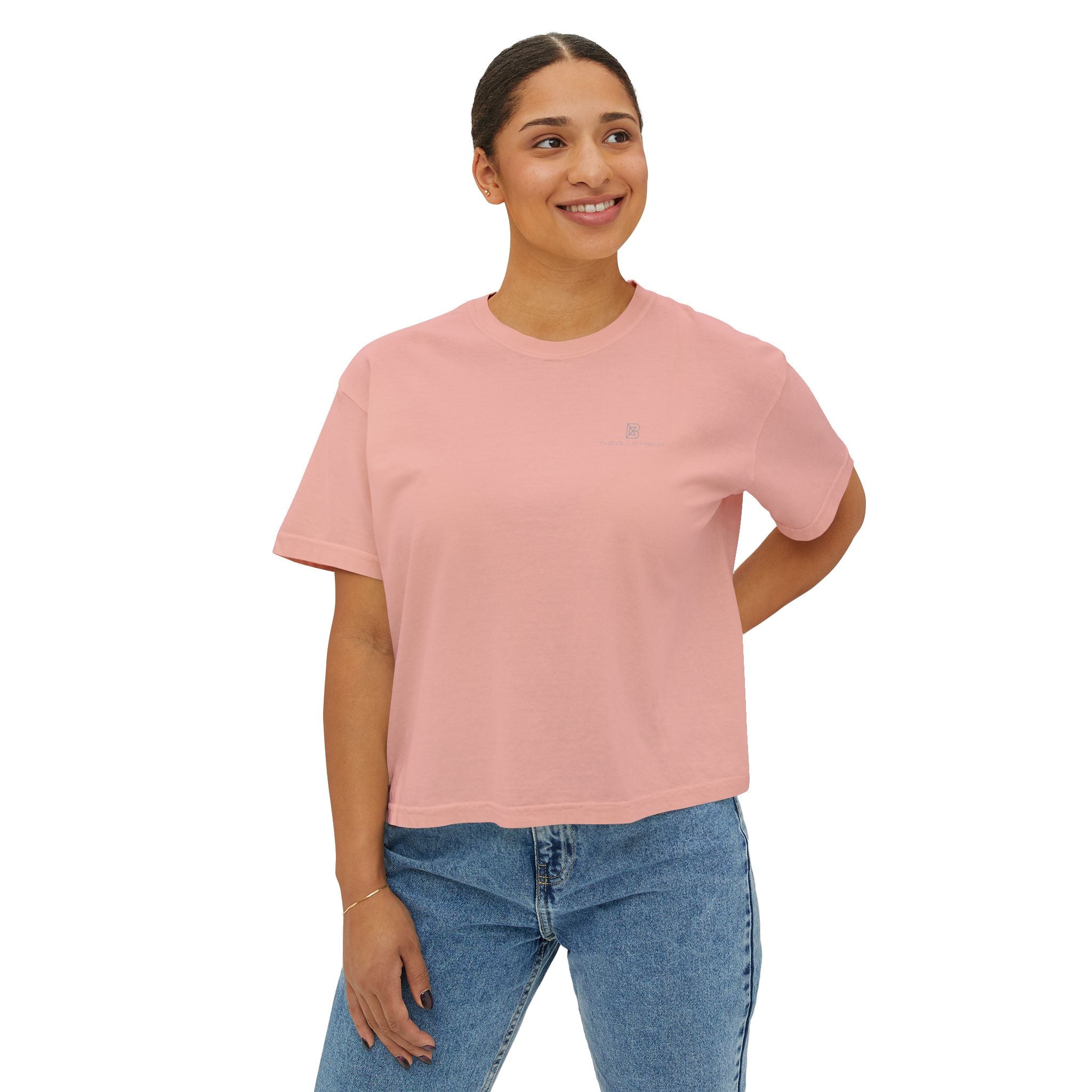 Boxy Tee — Minimal White Women's Cropped T-Shirt