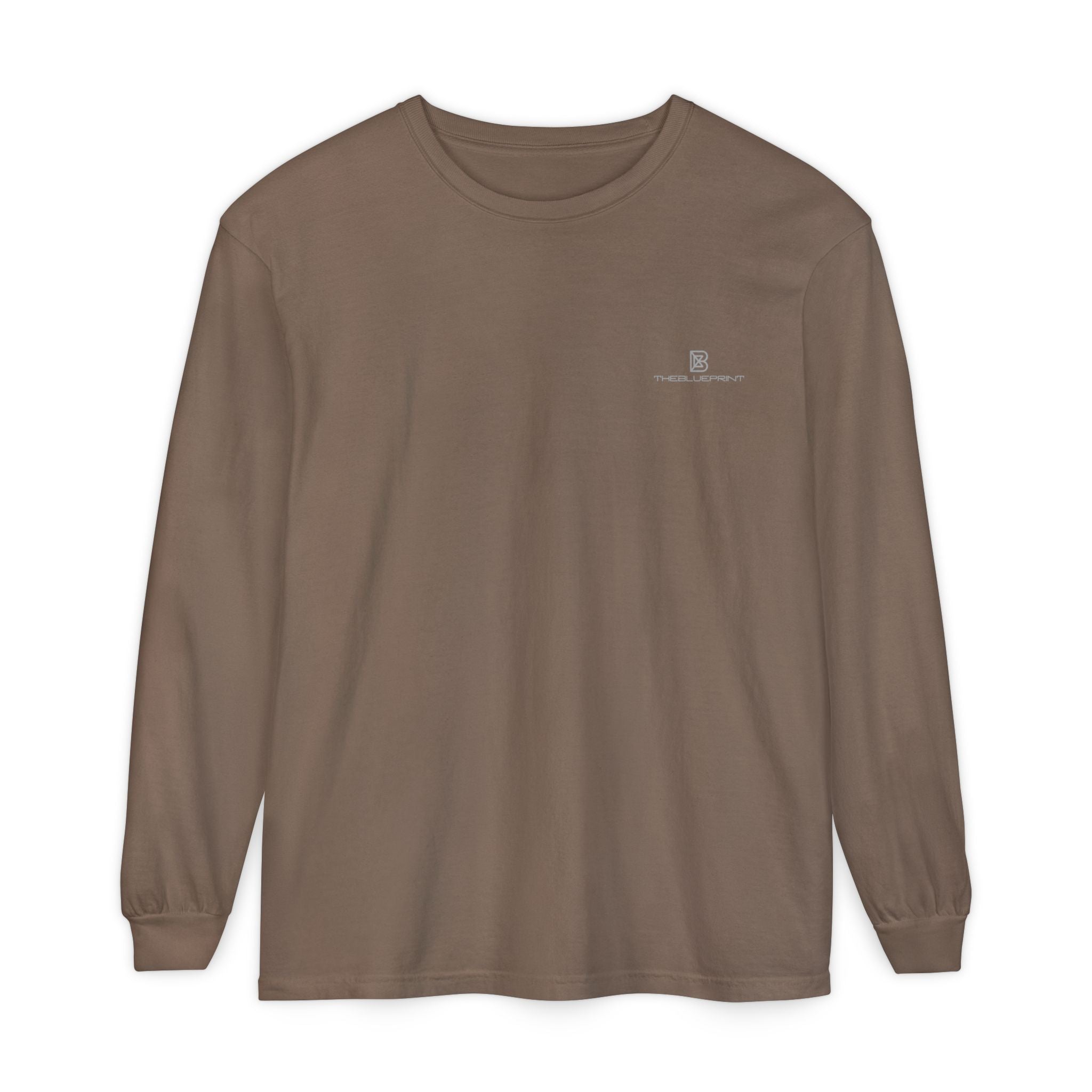 Minimalist White Long Sleeve Tee — Subtle Chest Logo