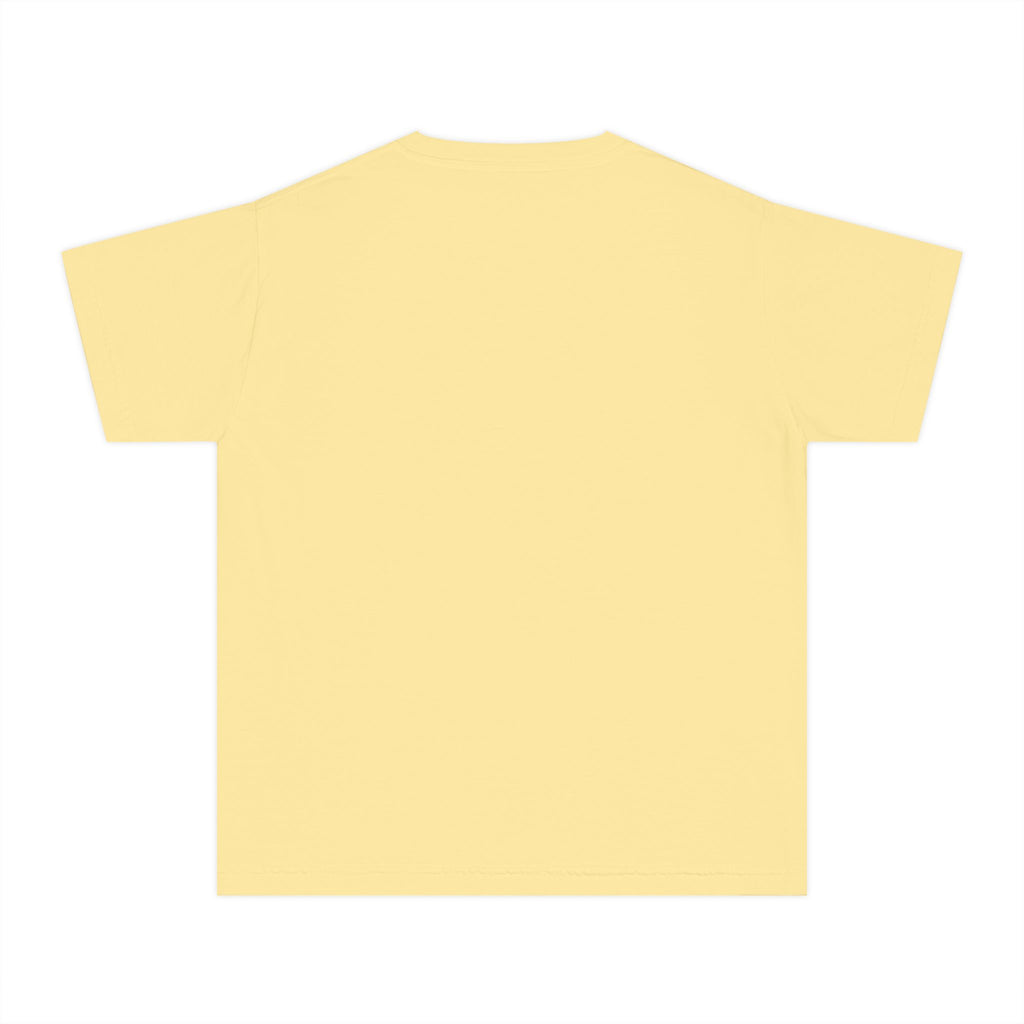 Youth Tee — Minimal Pastel Yellow Chest Logo Kids T-Shirt