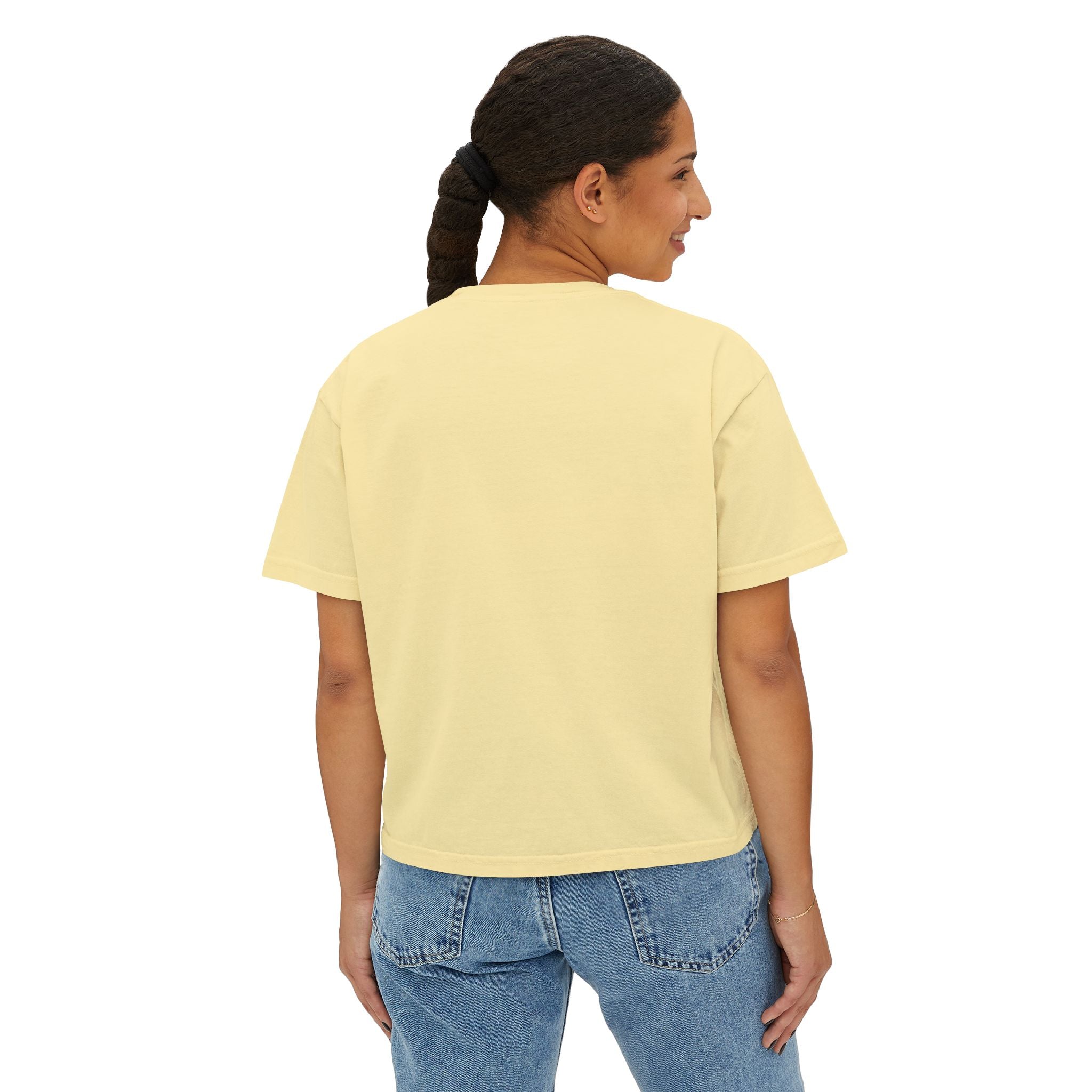 Boxy Tee — Minimal White Women's Cropped T-Shirt