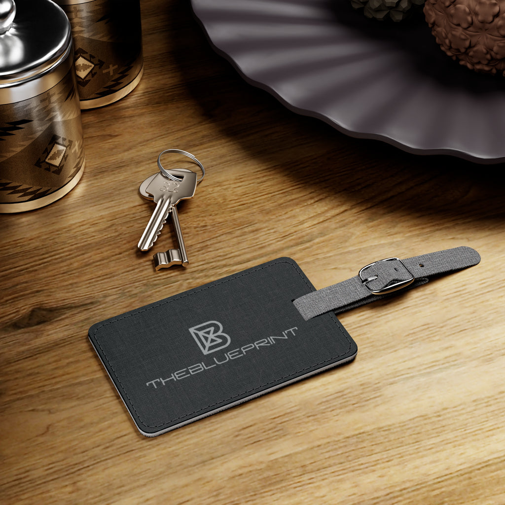 Personalized Saffiano Leather-Style Luggage Tag — Rectangle Travel ID