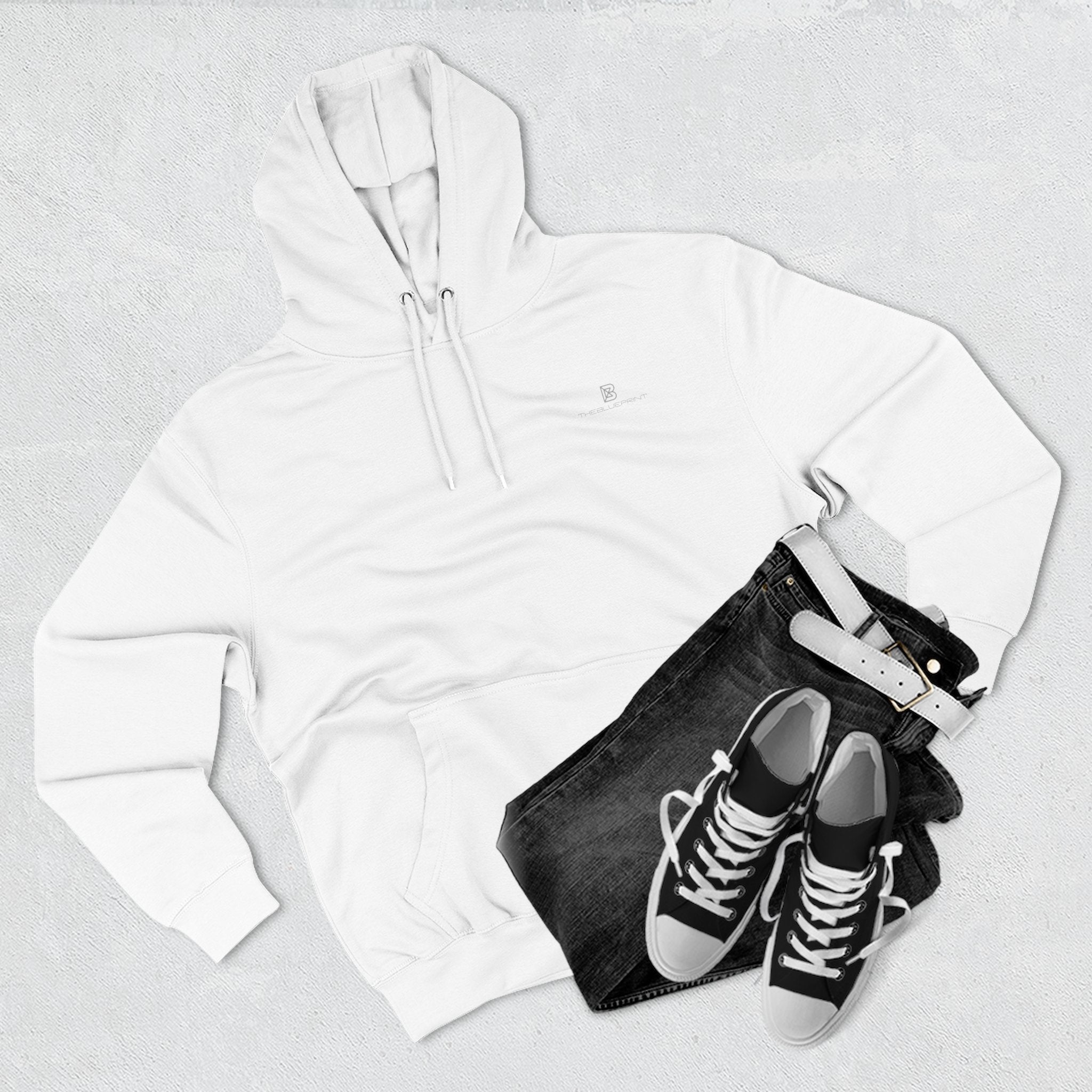 Classic White Fleece Hoodie — Cozy Everyday Pullover