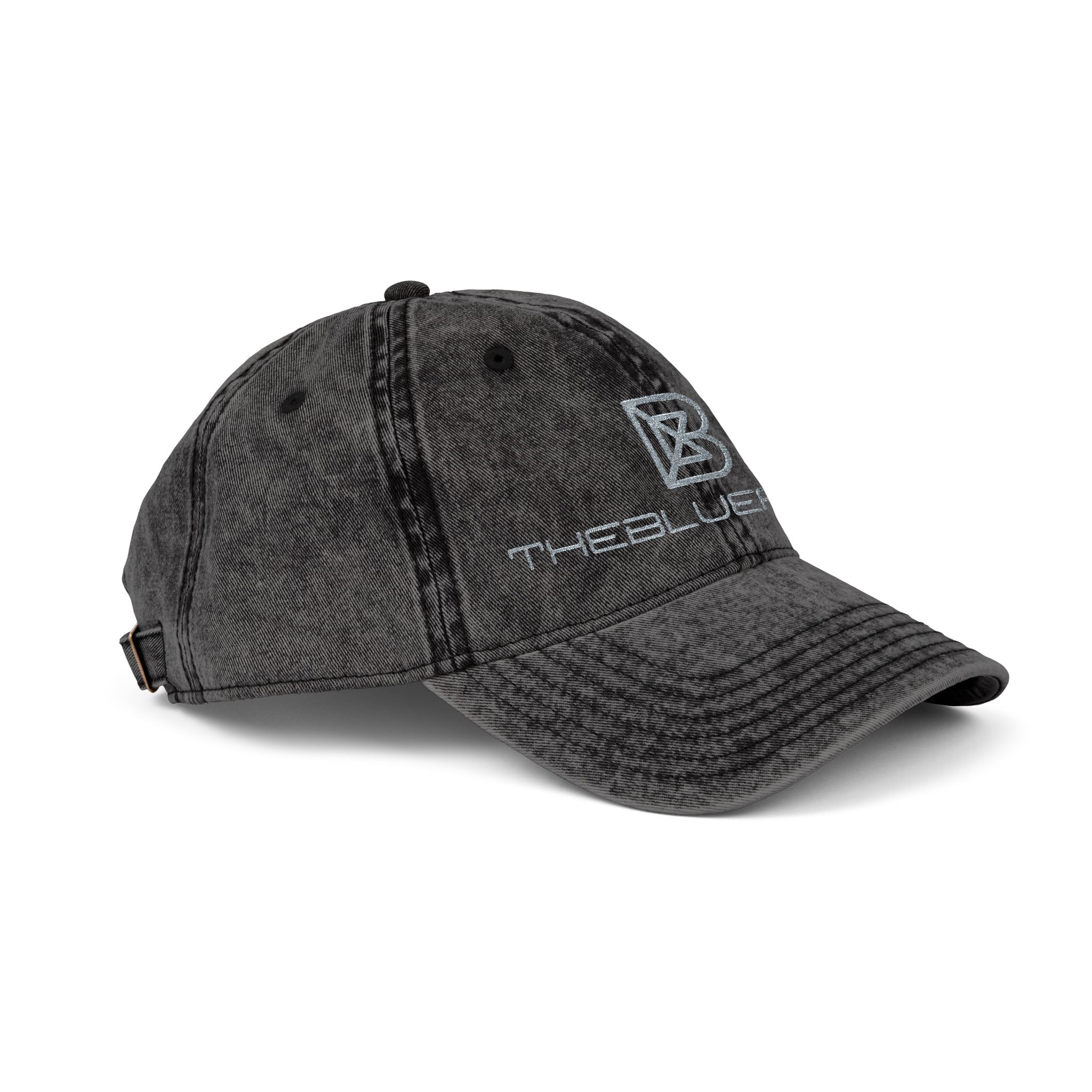 Embroidered Vintage Red Cap — Distressed Logo Baseball Hat