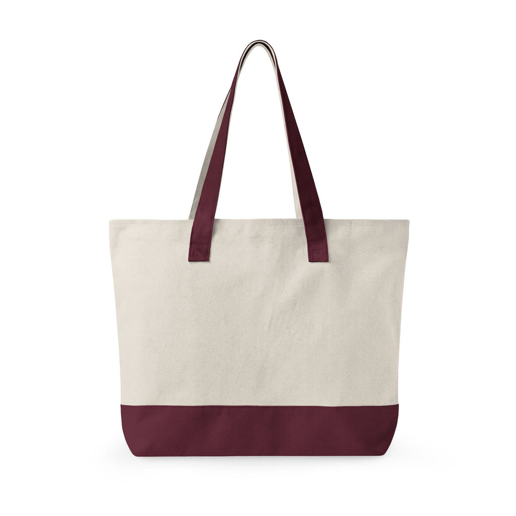 Zippered Canvas Tote