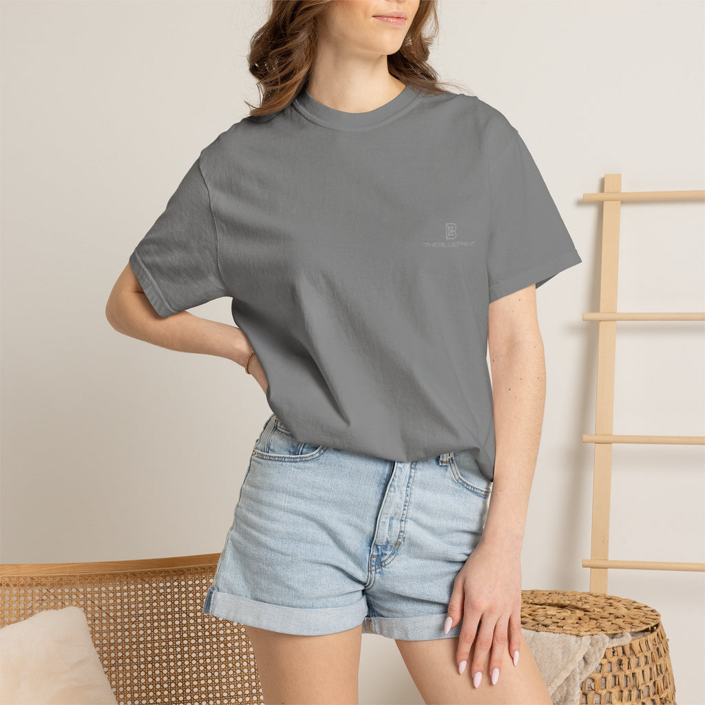 Minimal White T-Shirt with Small Chest Logo — 'B' Monogram Tee