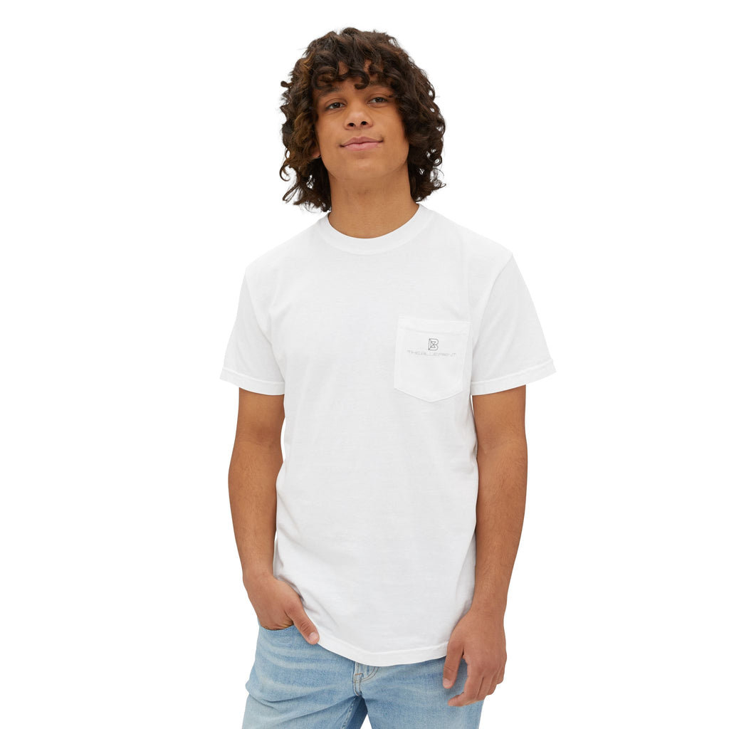 Pocket Garment-Dyed T-Shirt — Minimal White Pocket Tee