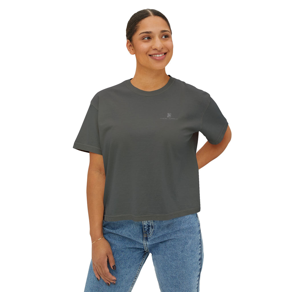 Boxy Tee — Minimal White Women's Cropped T-Shirt