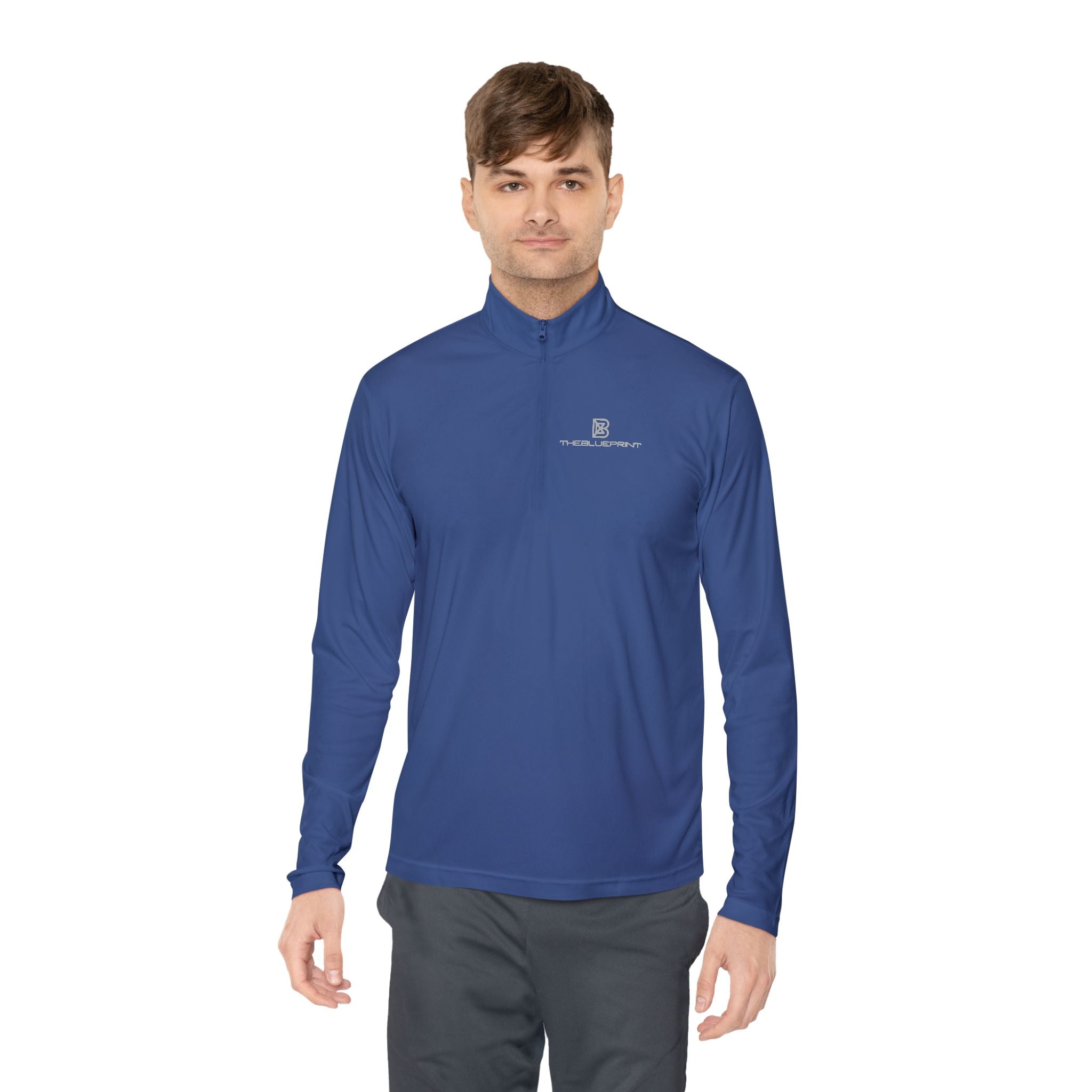 Quarter-Zip Pullover — Minimal Logo Performance Pullover