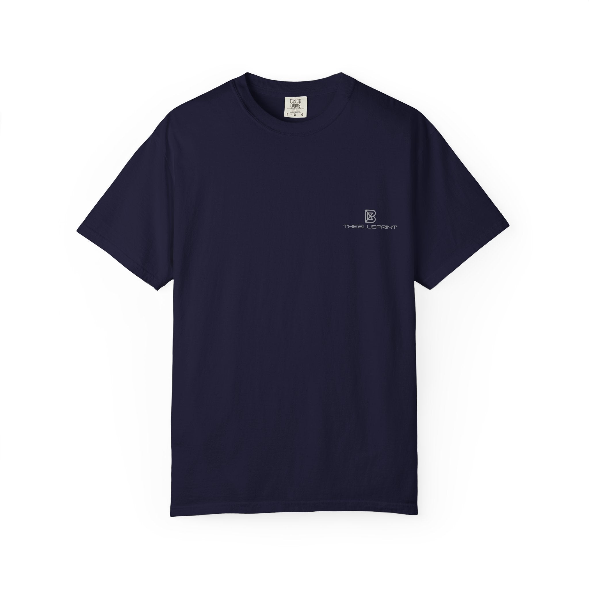 Minimal White T-Shirt with Small Chest Logo — 'B' Monogram Tee