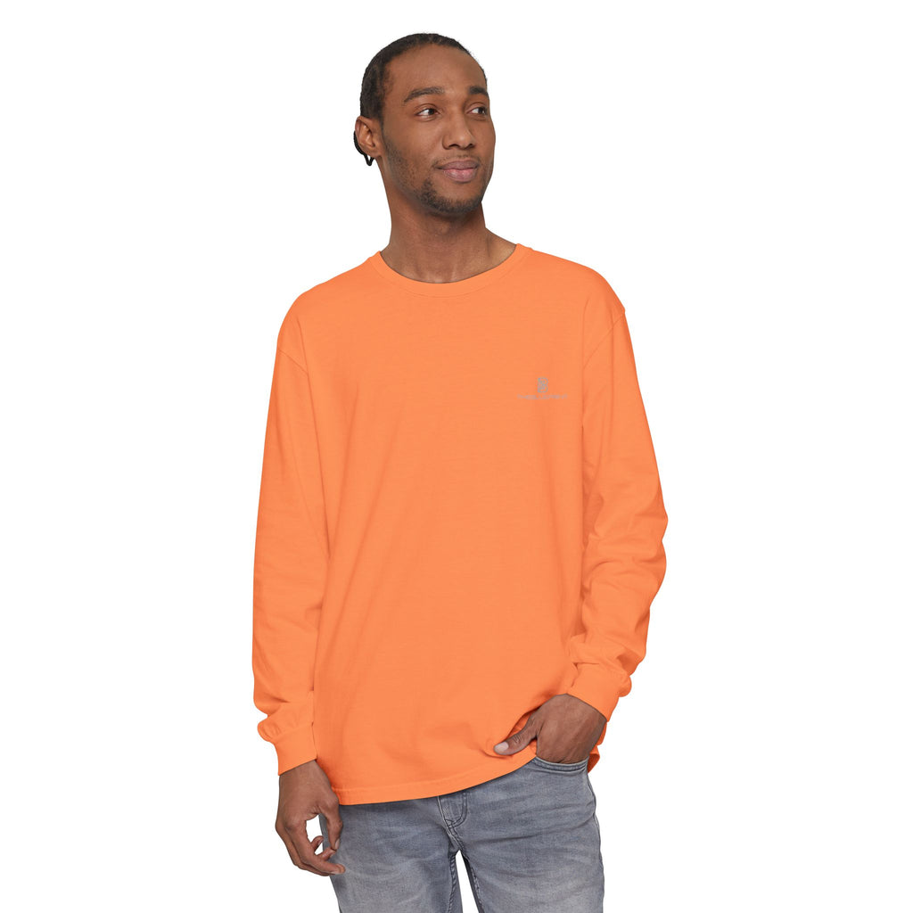 Minimalist White Long Sleeve Tee — Subtle Chest Logo