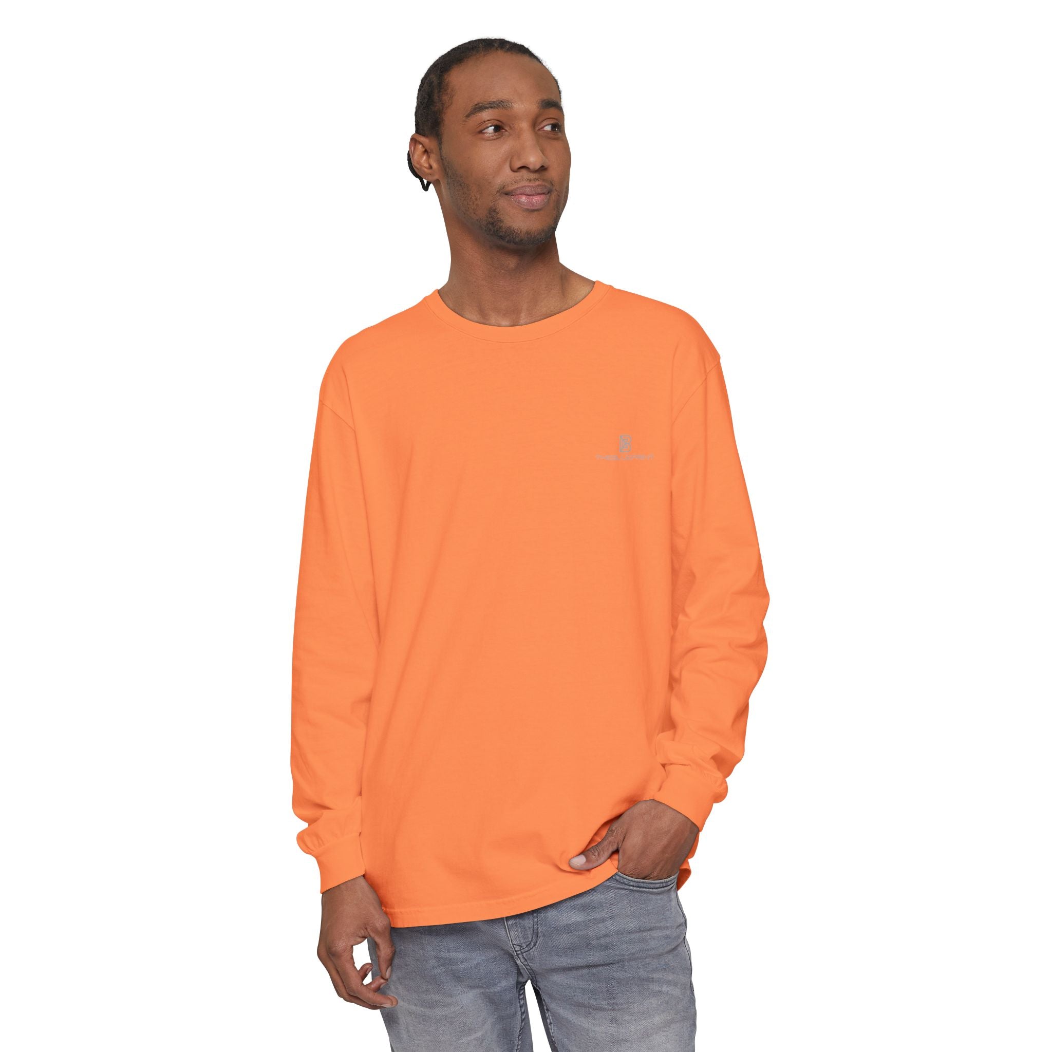 Minimalist White Long Sleeve Tee — Subtle Chest Logo