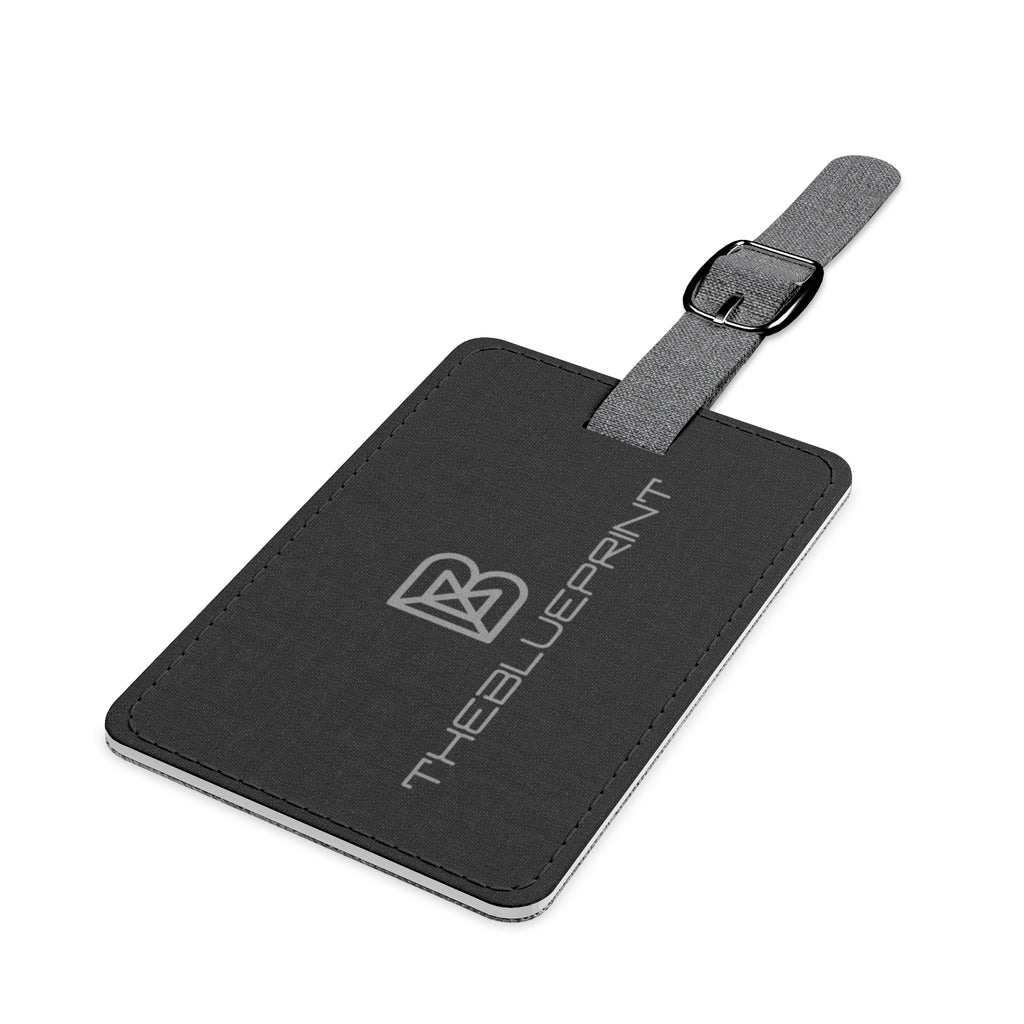 Personalized Saffiano Leather-Style Luggage Tag — Rectangle Travel ID