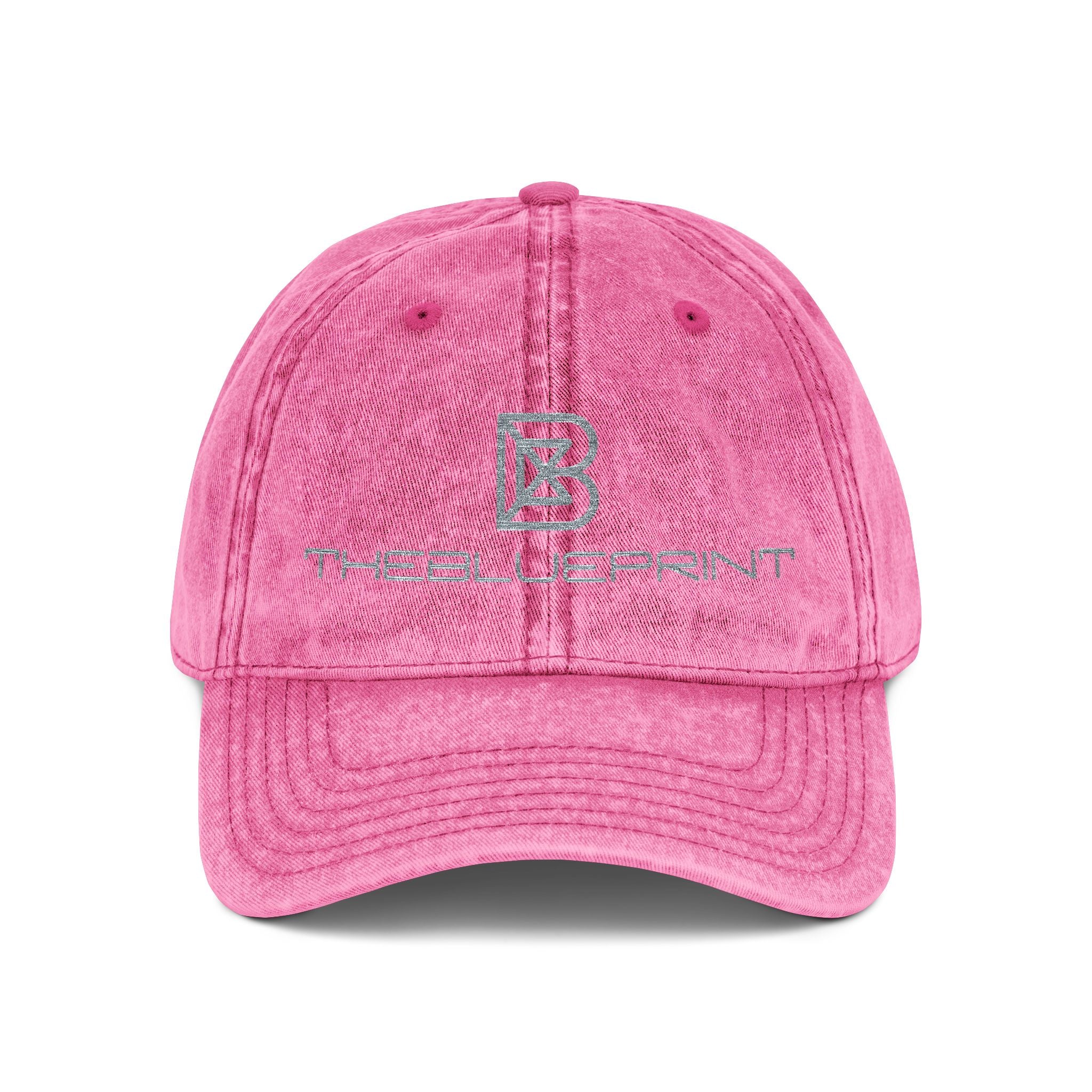 Embroidered Vintage Red Cap — Distressed Logo Baseball Hat