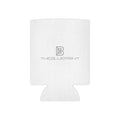 White Can Cooler with Subtle 'THEBLUEPRINT' Logo – Slim Insulated Beverage Koozie