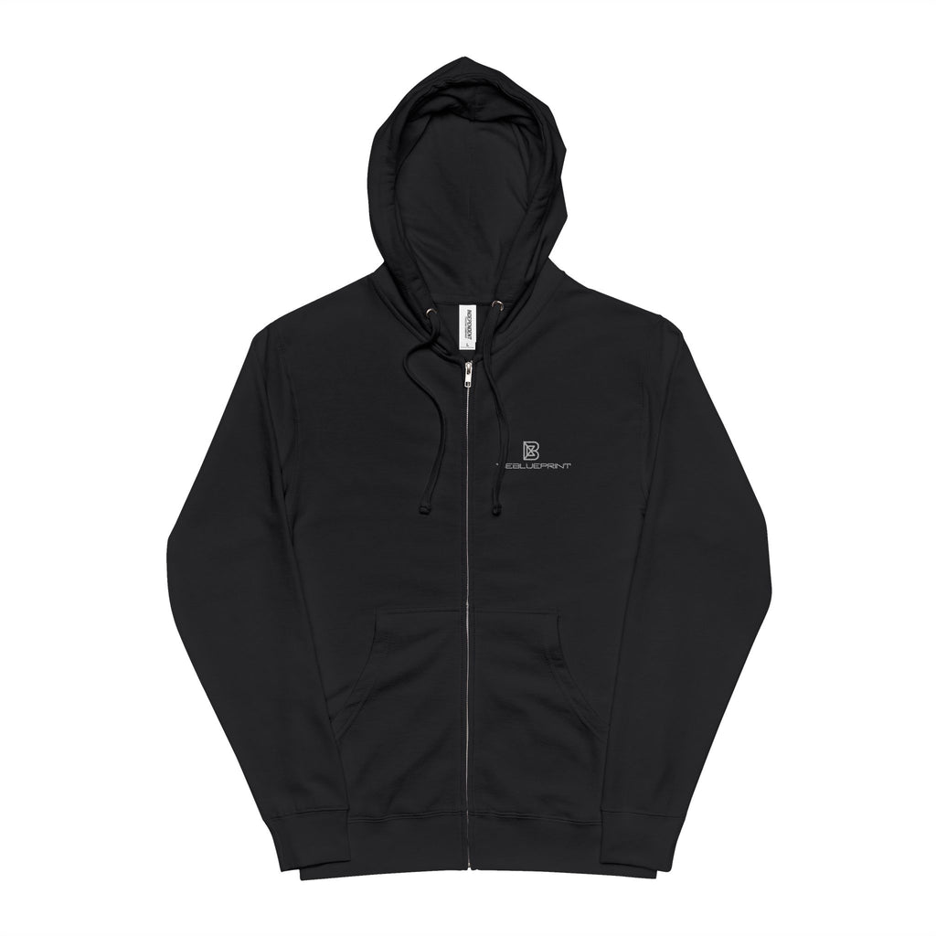 Zip-Up Hoodie with Colorful Drip Rainbow Graphic