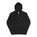 Zip-Up Hoodie with Colorful Drip Rainbow Graphic