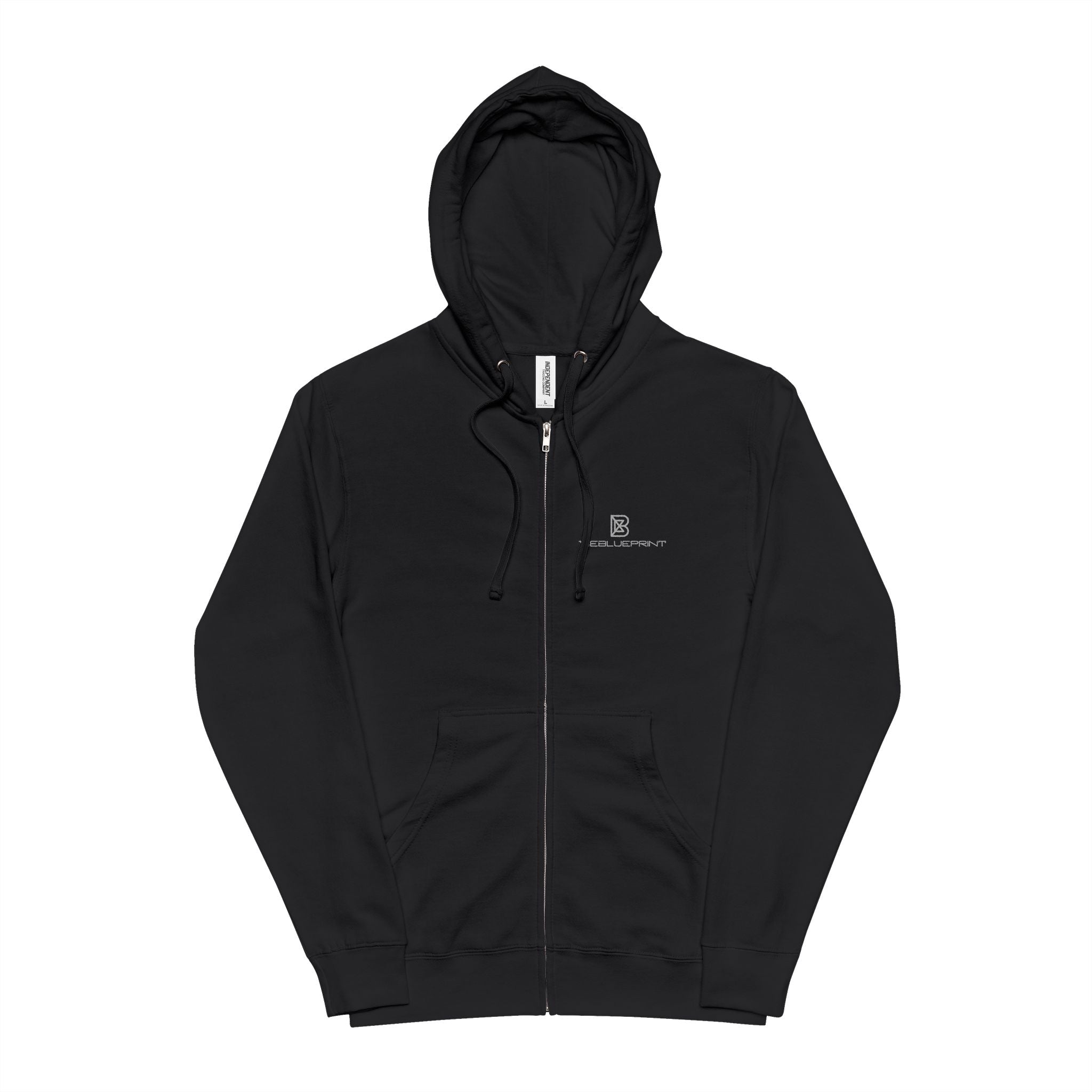 Zip-Up Hoodie with Colorful Drip Rainbow Graphic