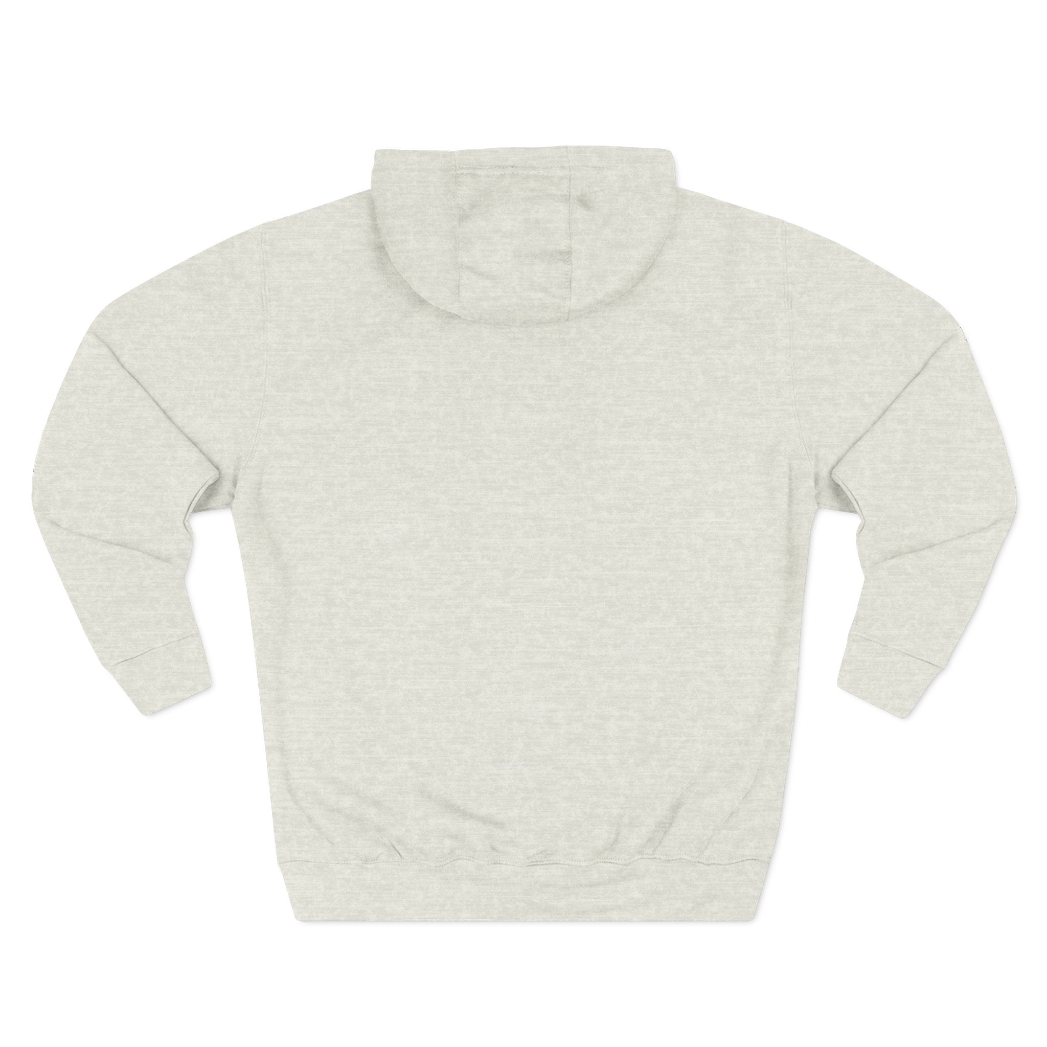 Minimal Embroidered Chest Logo Hoodie — Cozy Three-Panel Fleece Pullover