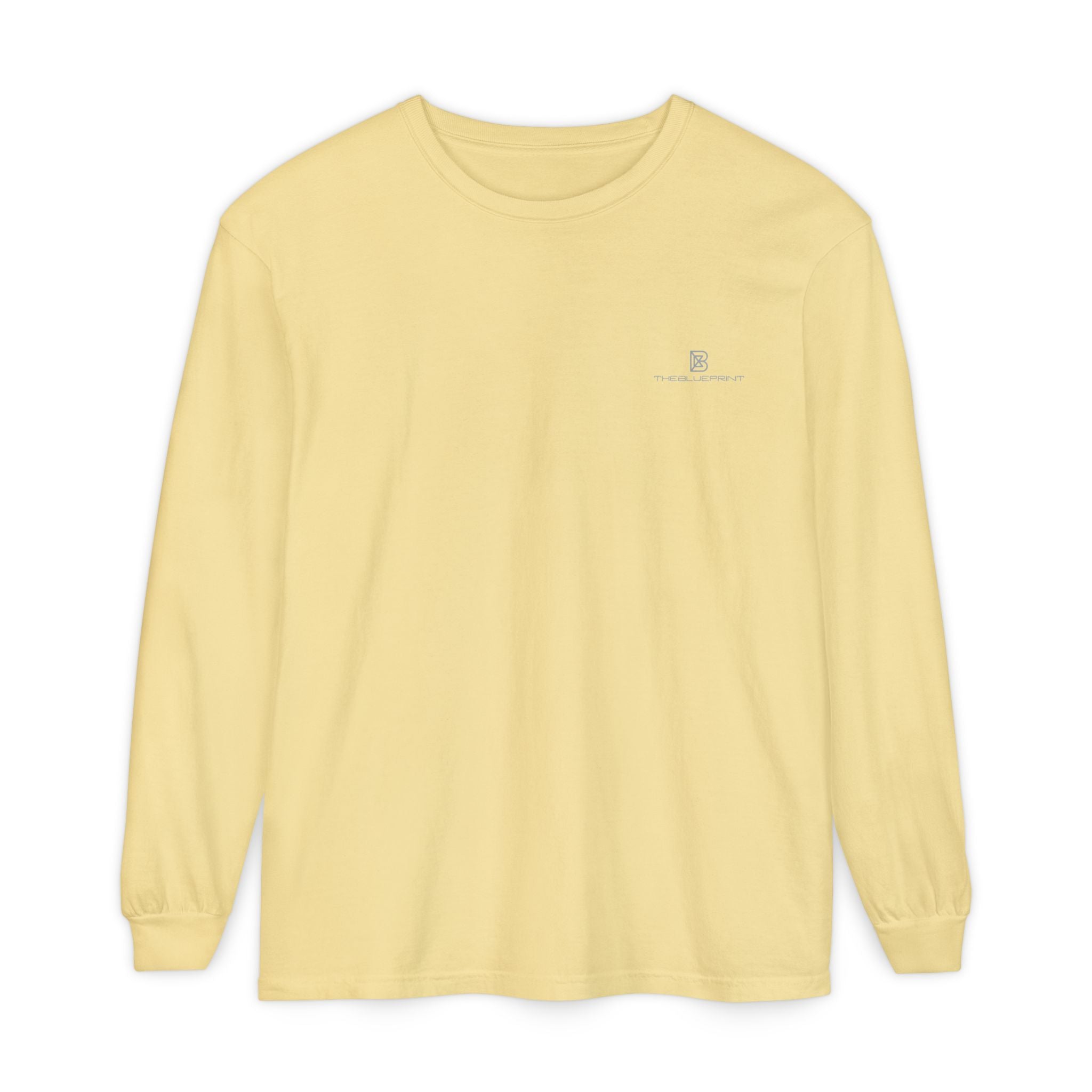 Minimalist White Long Sleeve Tee — Subtle Chest Logo