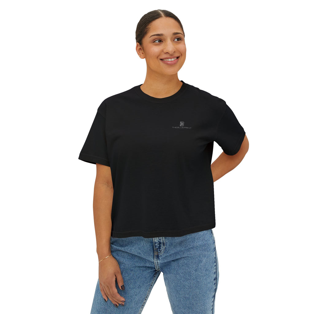 Boxy Tee — Minimal White Women's Cropped T-Shirt