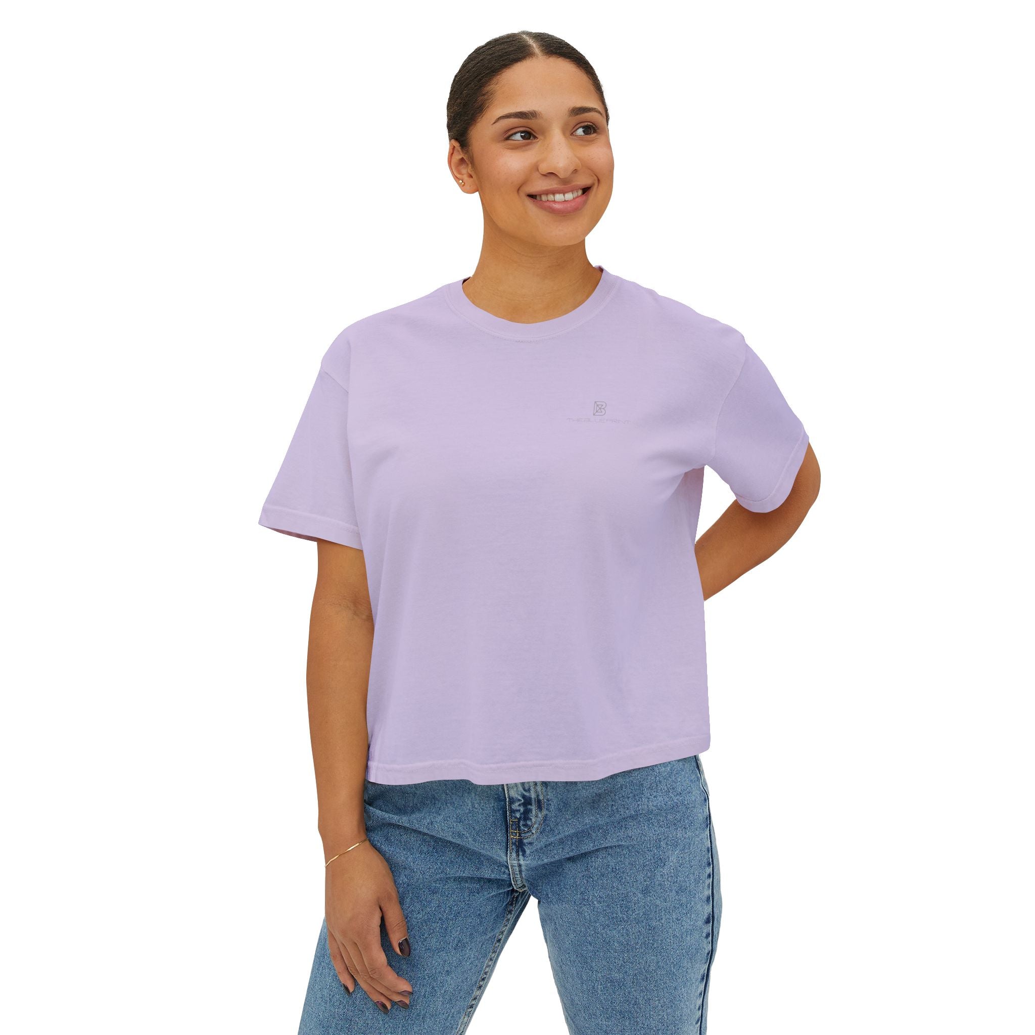 Boxy Tee — Minimal White Women's Cropped T-Shirt
