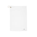 Golf Towel – Lightweight White Waffle Golf Towel with Brass Clip