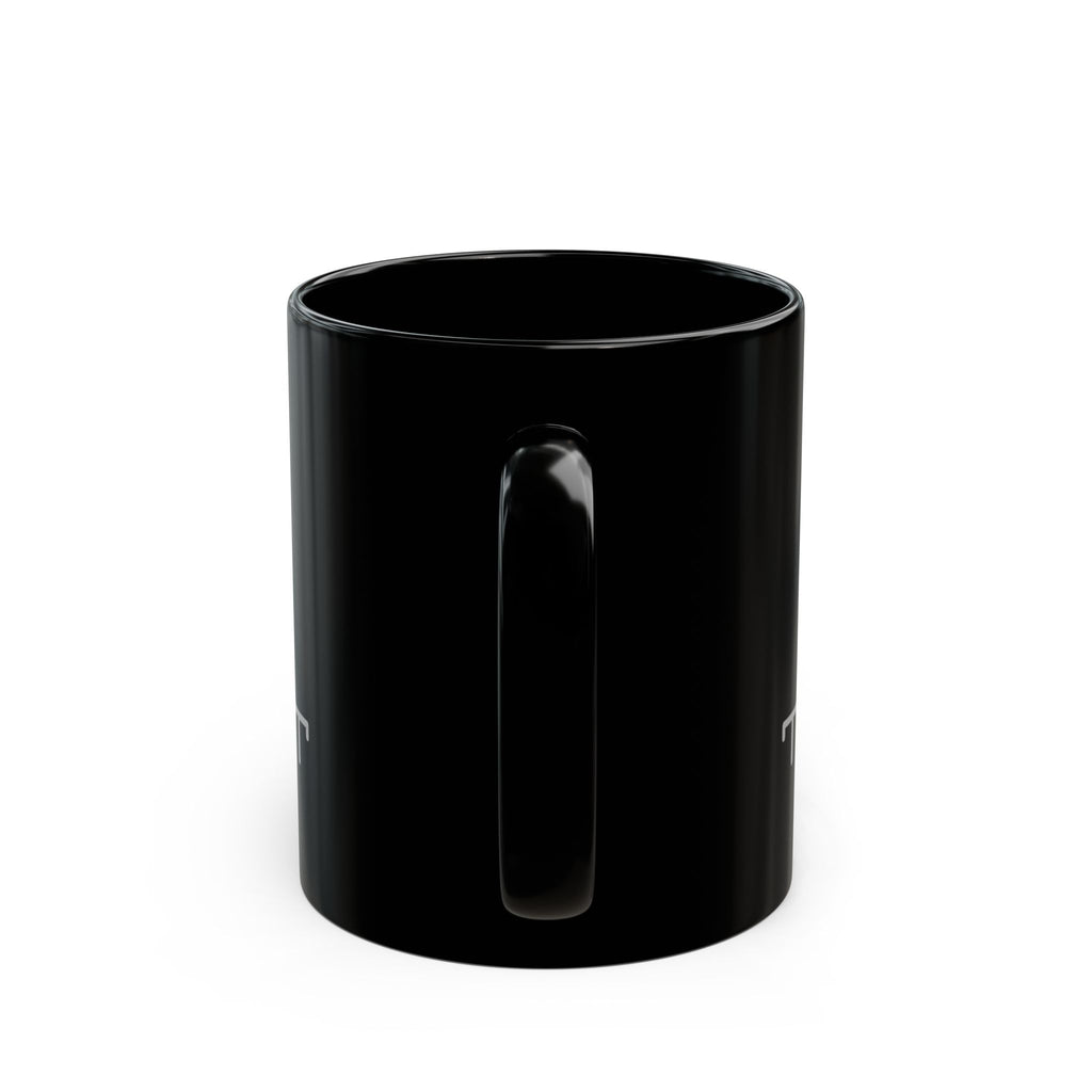 Black Logo Mug — Sleek Monochrome Coffee Cup with 'Blueprint' Emblem (11oz & 15oz)