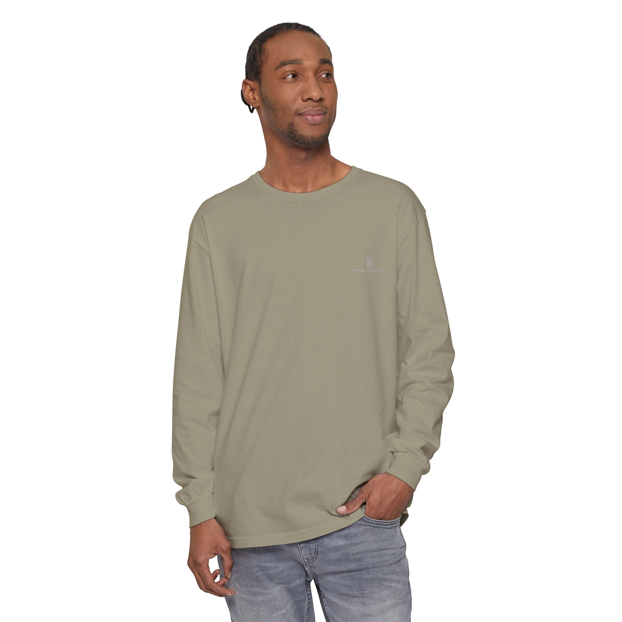 Minimalist White Long Sleeve Tee — Subtle Chest Logo