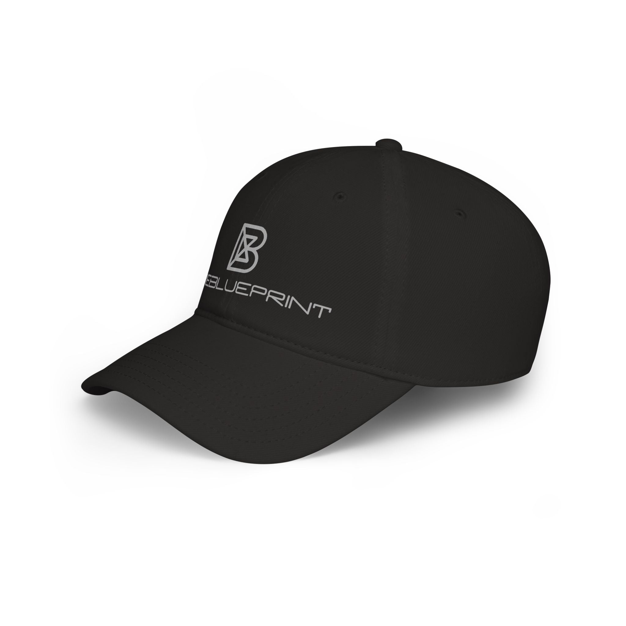 Low Profile Baseball Cap — TheBlueprint Logo Embroidered Black Hat