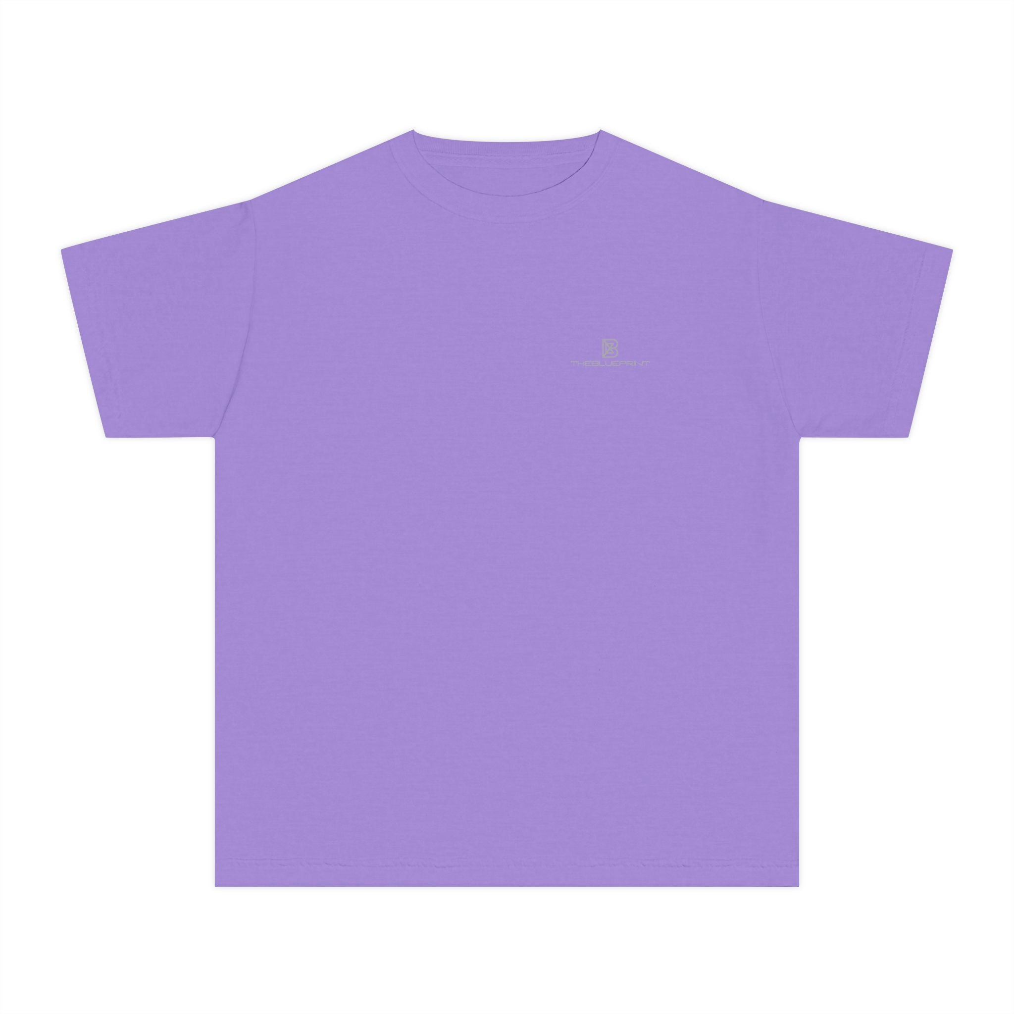 Youth Tee — Minimal Pastel Yellow Chest Logo Kids T-Shirt