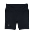 Women's High-Waist Workout Shorts — Black Biker Fitness Shorts