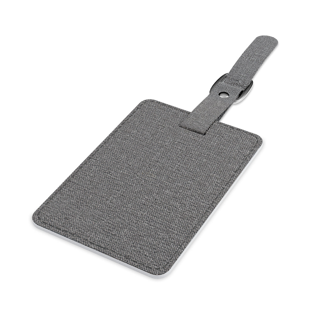 Personalized Saffiano Leather-Style Luggage Tag — Rectangle Travel ID