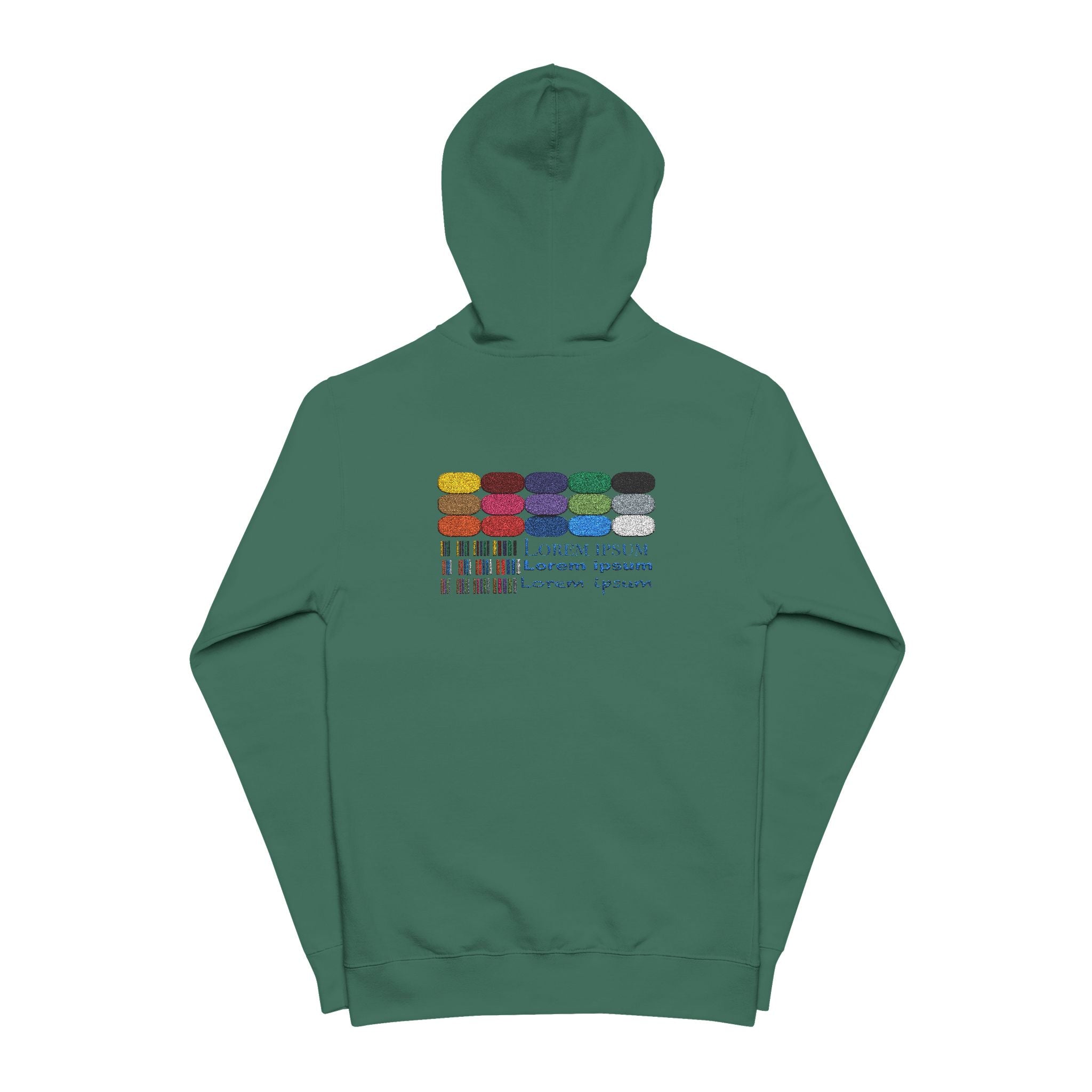 Zip-Up Hoodie with Colorful Drip Rainbow Graphic