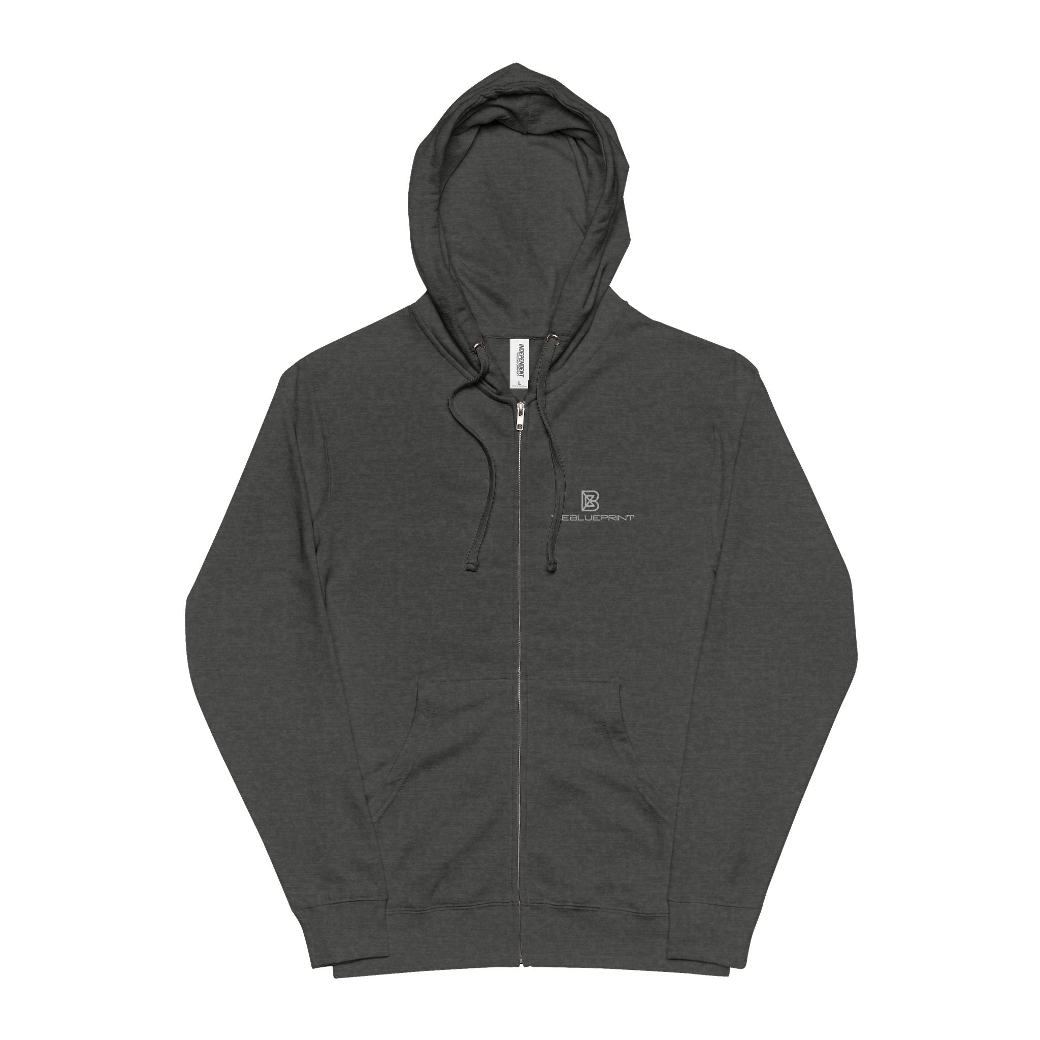 Zip-Up Hoodie with Colorful Drip Rainbow Graphic
