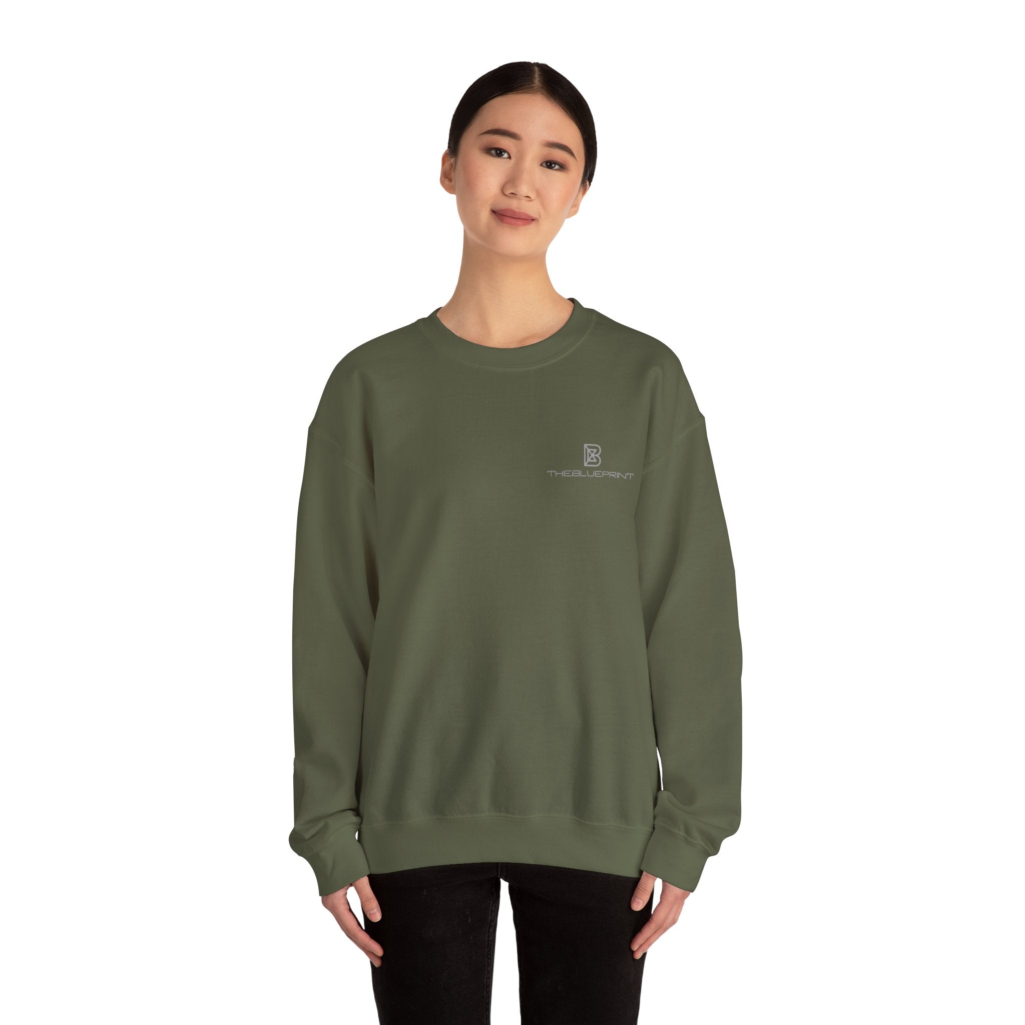 Copy of Minimal Logo Crewneck Sweatshirt | Small Chest Emblem, White