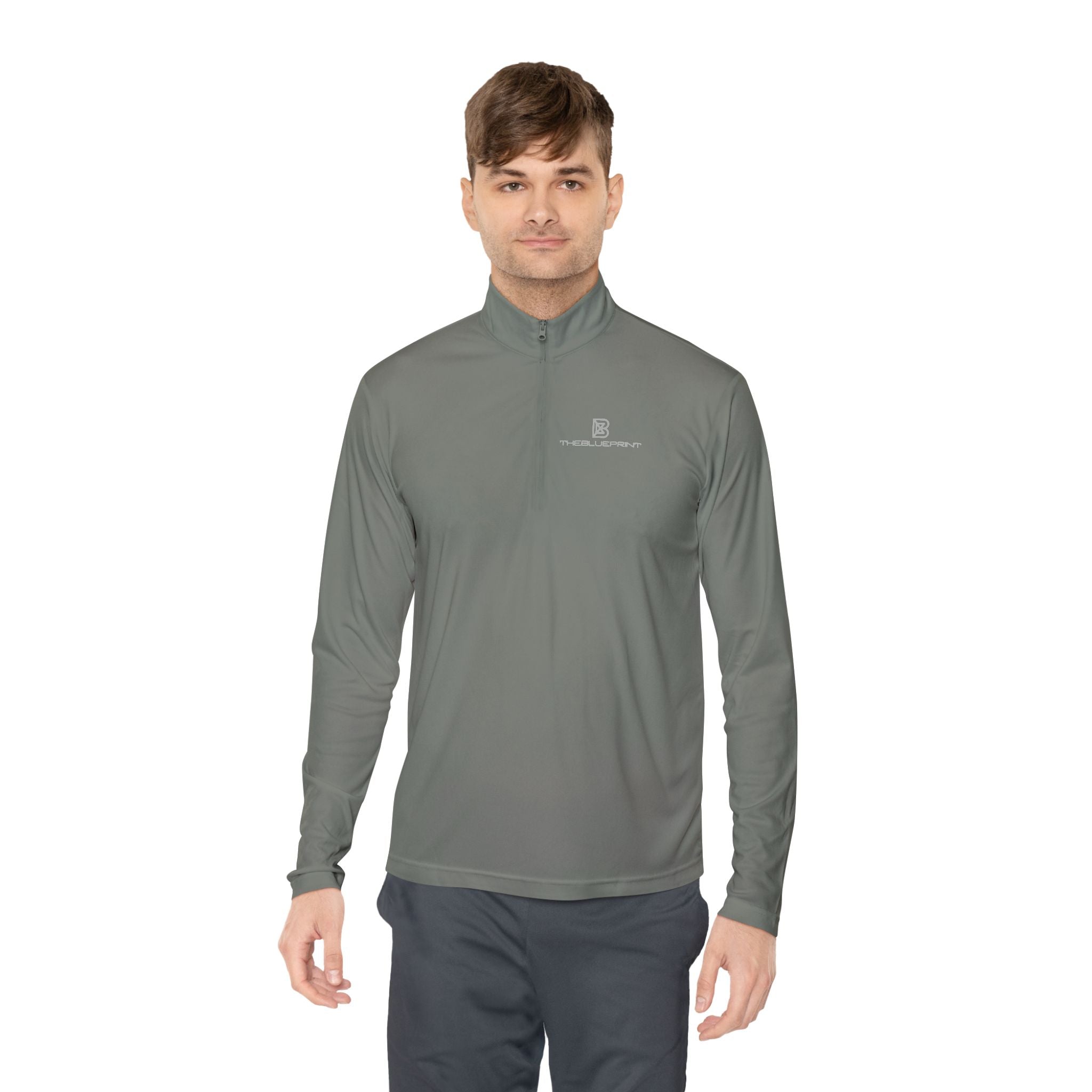 Quarter-Zip Pullover — Minimal Logo Performance Pullover