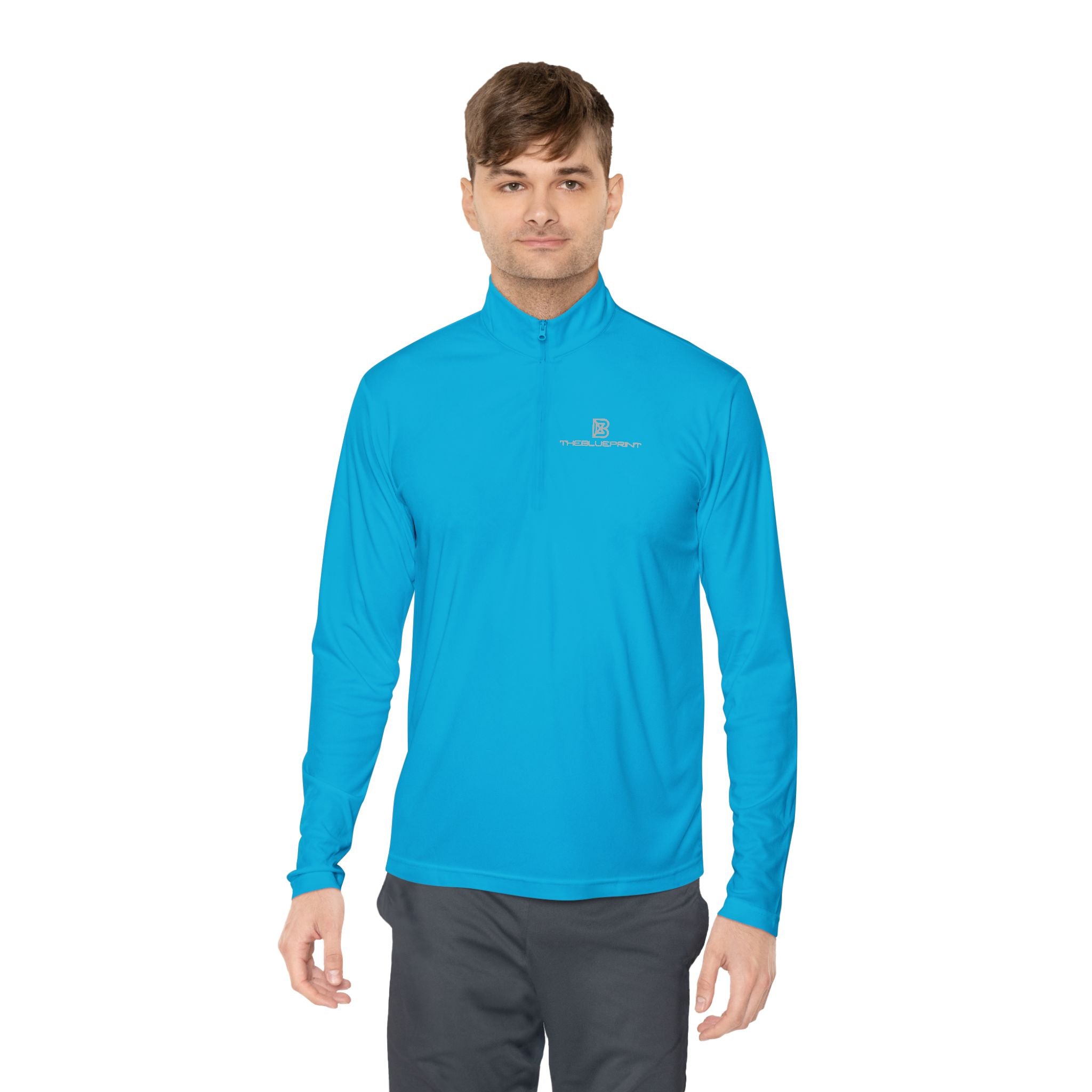 Quarter-Zip Pullover — Minimalist Small Logo Chest Pullover