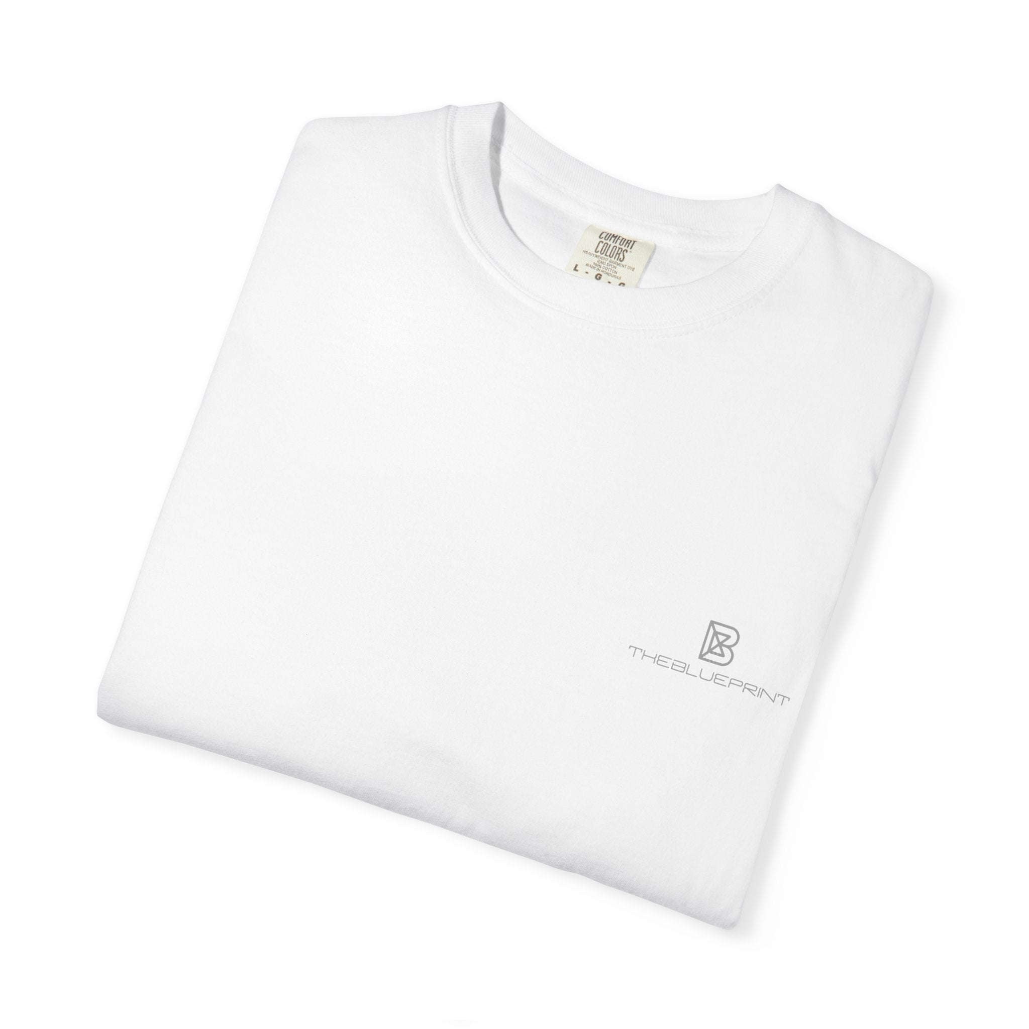 Minimal White T-Shirt with Small Chest Logo — 'B' Monogram Tee