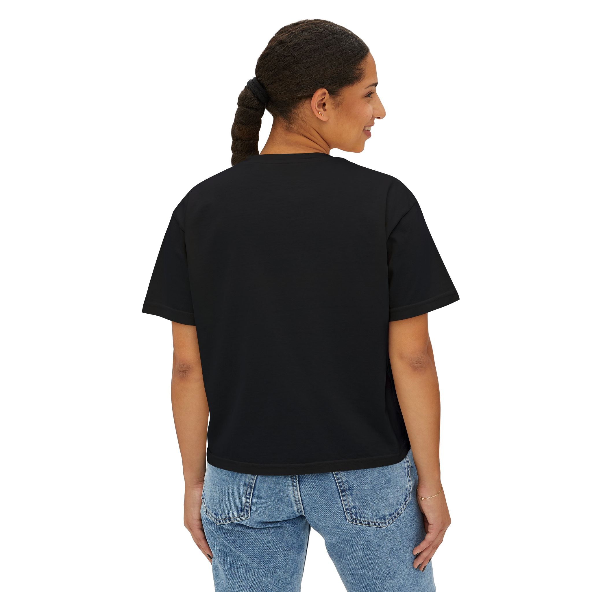 Boxy Tee — Minimal White Women's Cropped T-Shirt