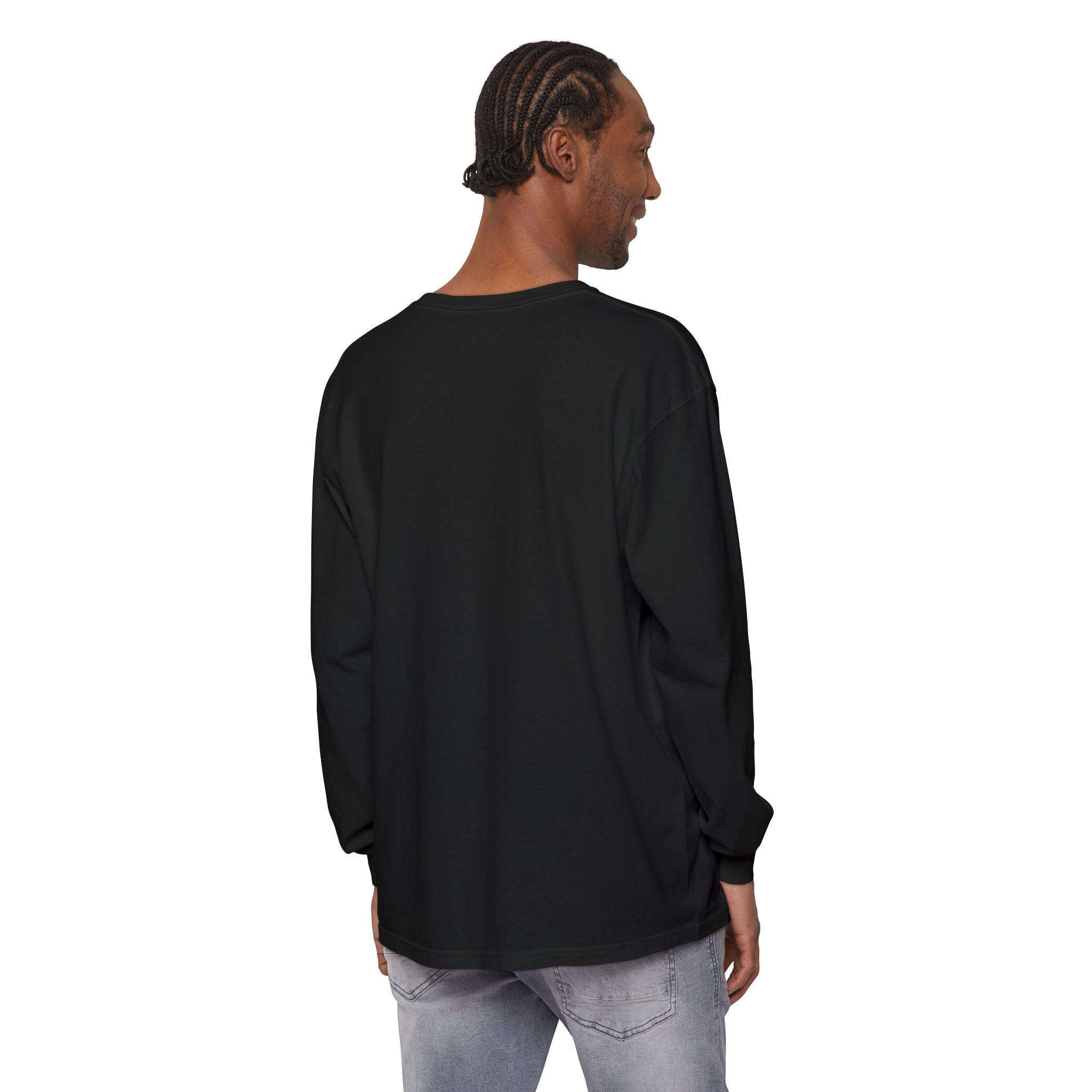Minimalist White Long Sleeve Tee — Subtle Chest Logo